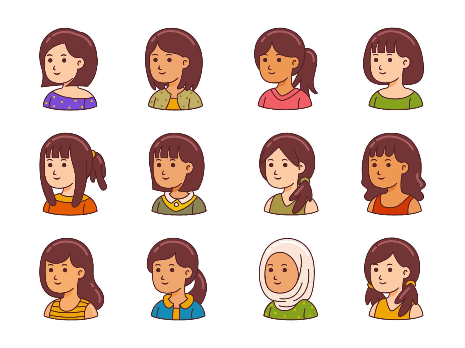 Women Filled Outline
