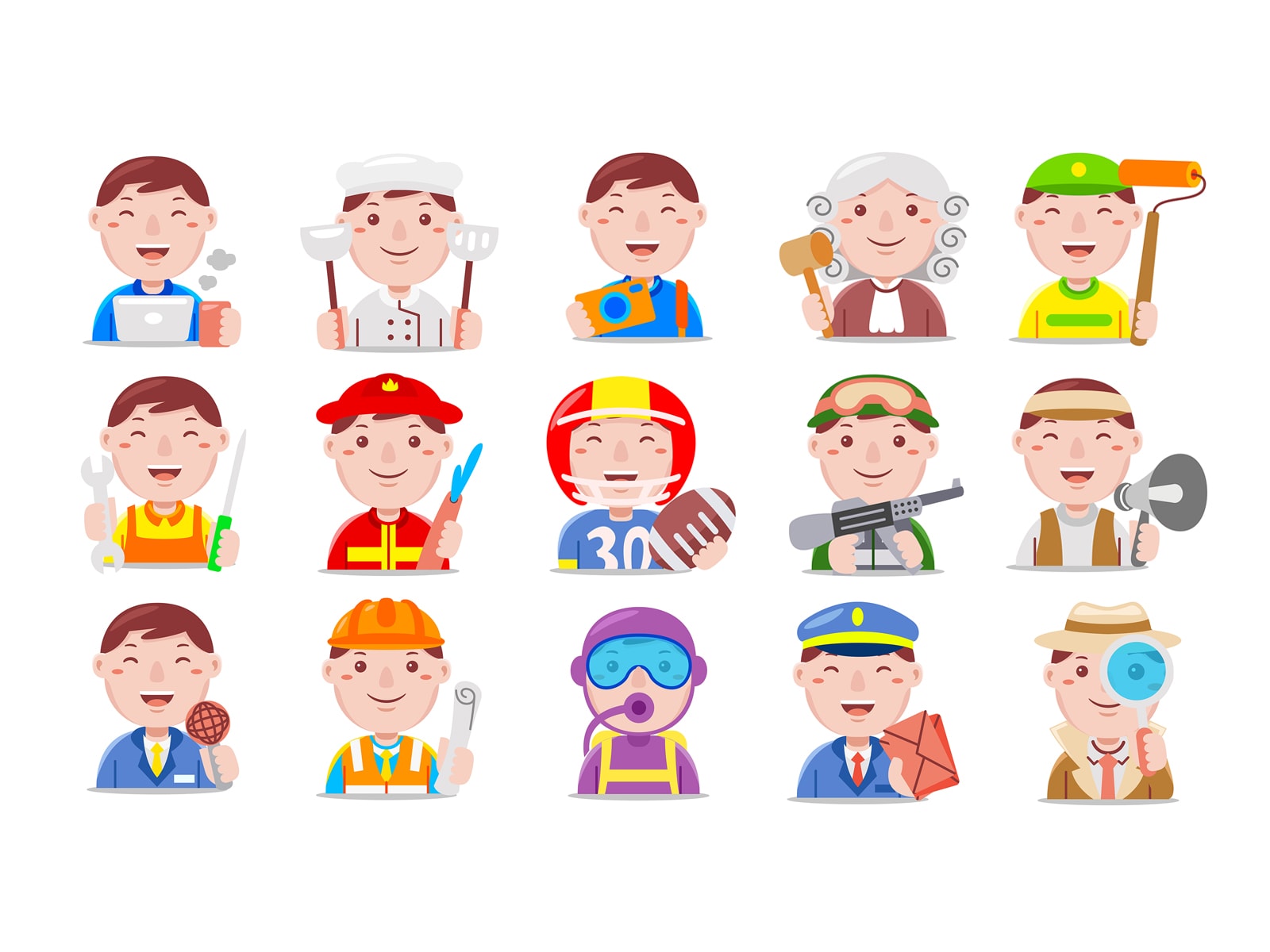 Man Worker Flat Icon