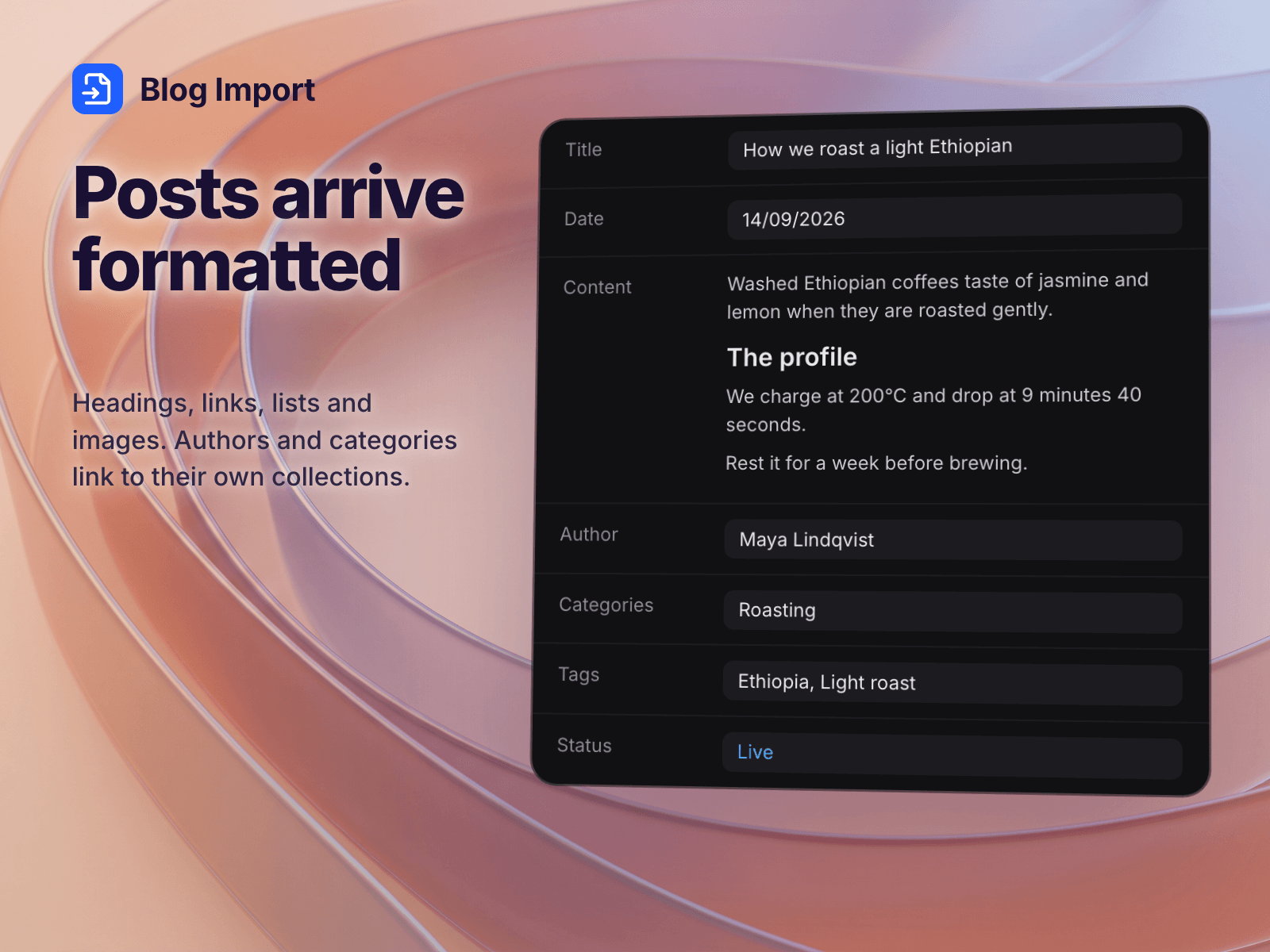Blog Import: Squarespace & WordPress