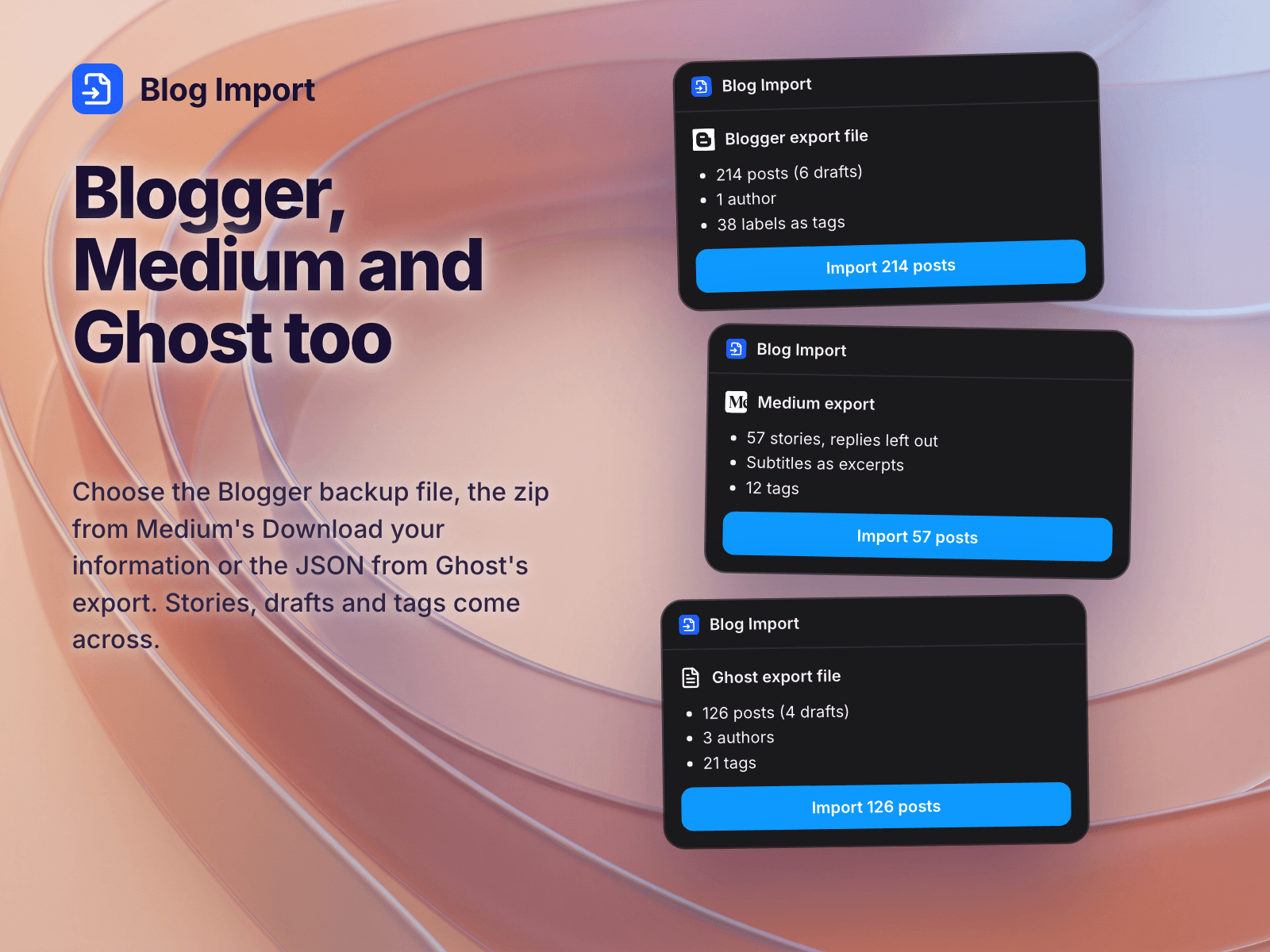 Blog Import: Squarespace & WordPress