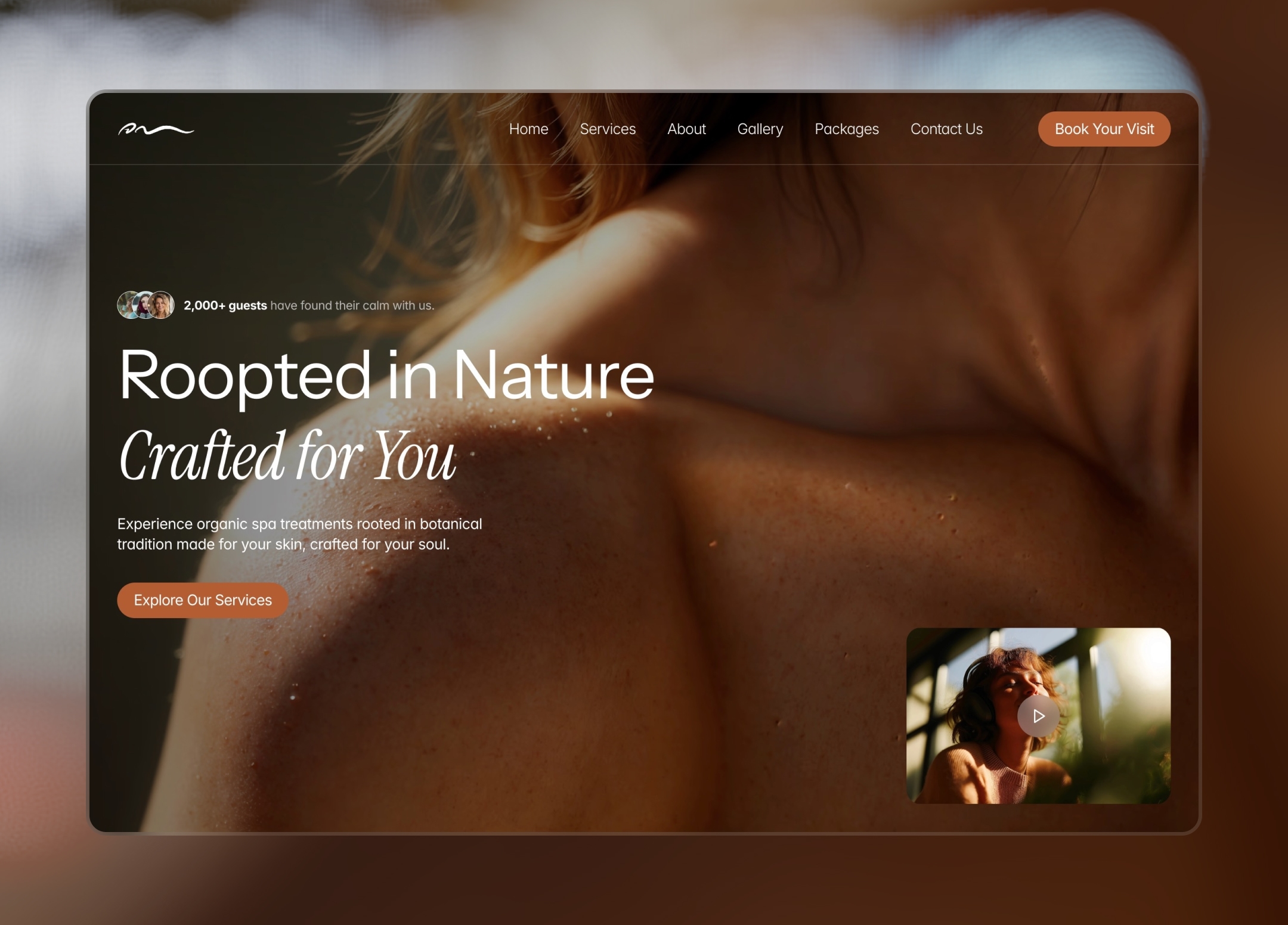 Upcoming Framer Template!For Spa businesses! Organic skincare treatments, botanical, body treatments etc. π πWill add to my template gallery soon!