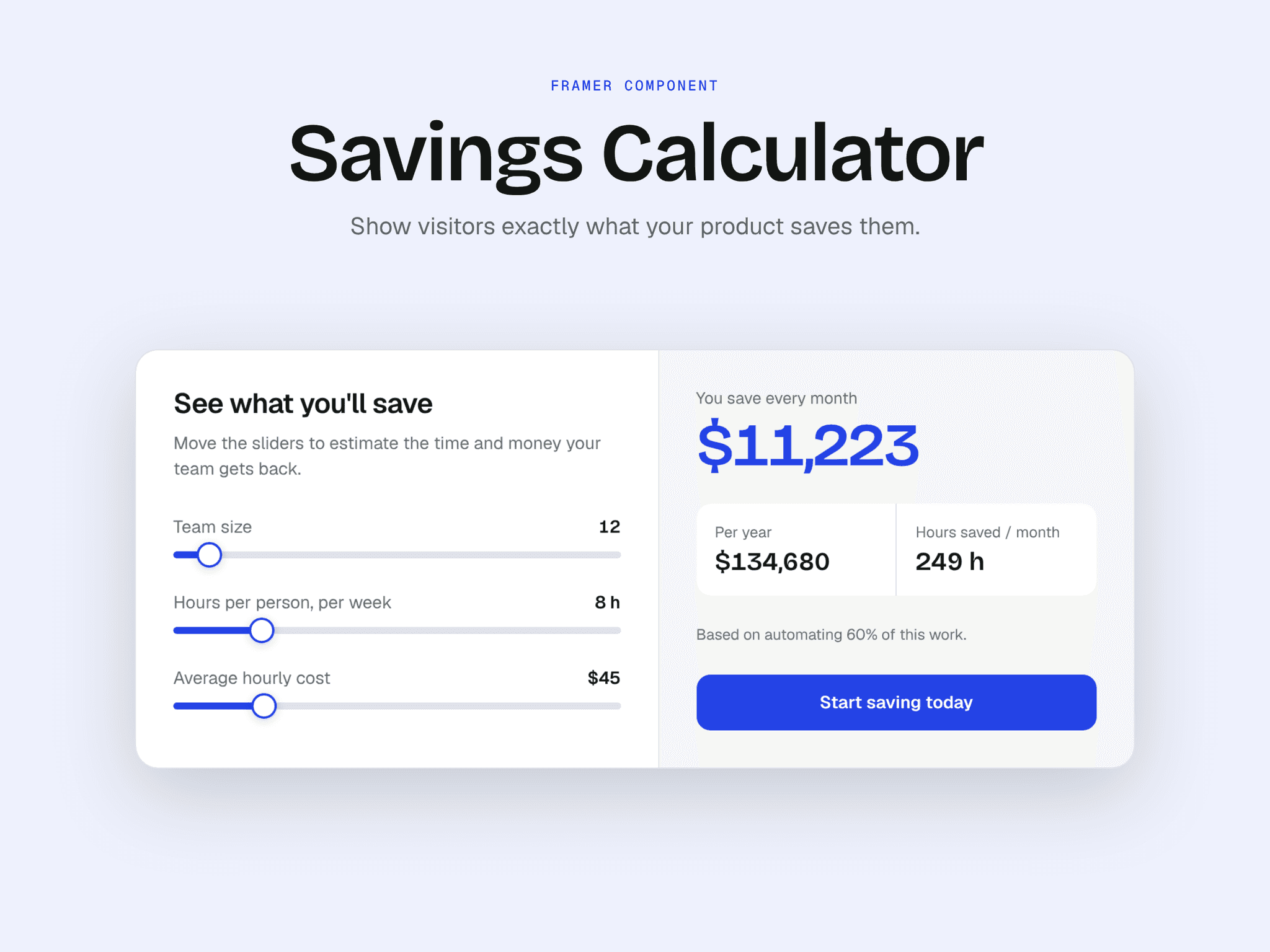 Savings Calculator