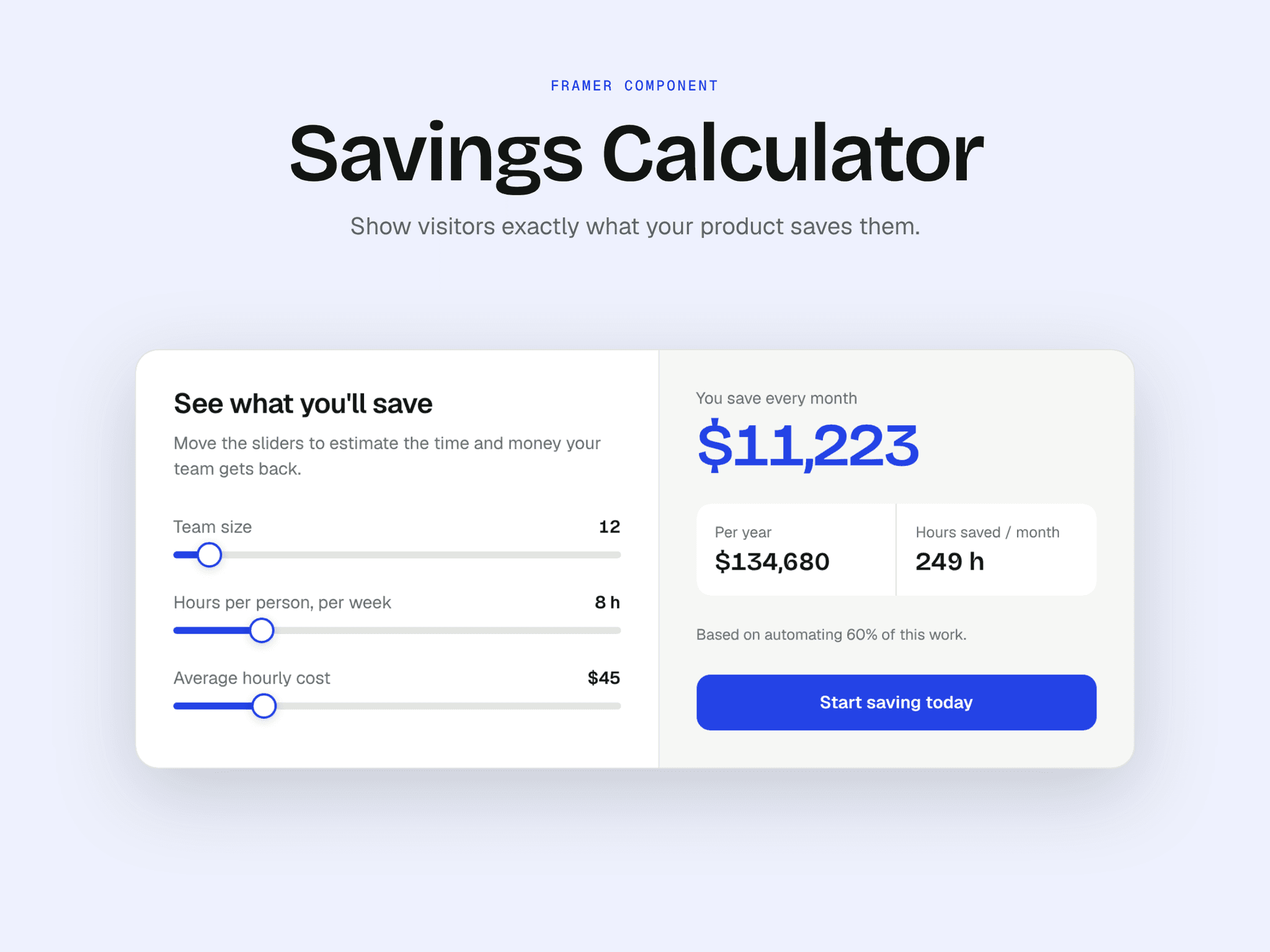 Savings Calculator