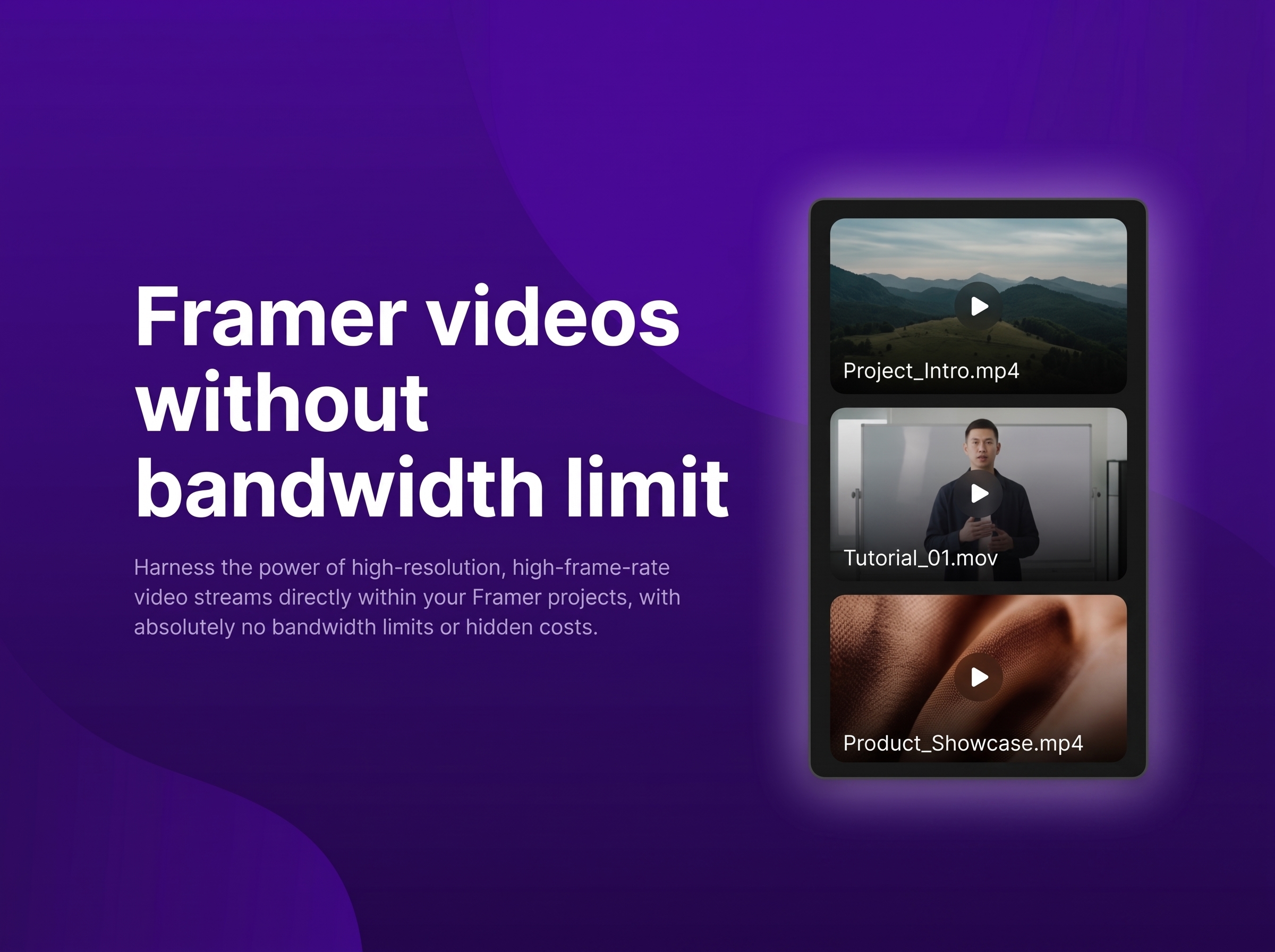 Nodstream Video Bandwidth
