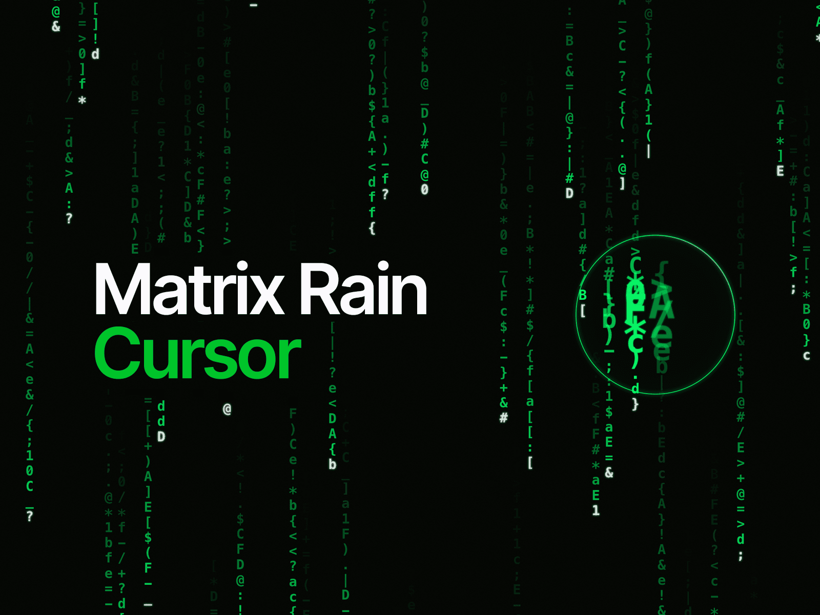 Matrix Rain Cursor