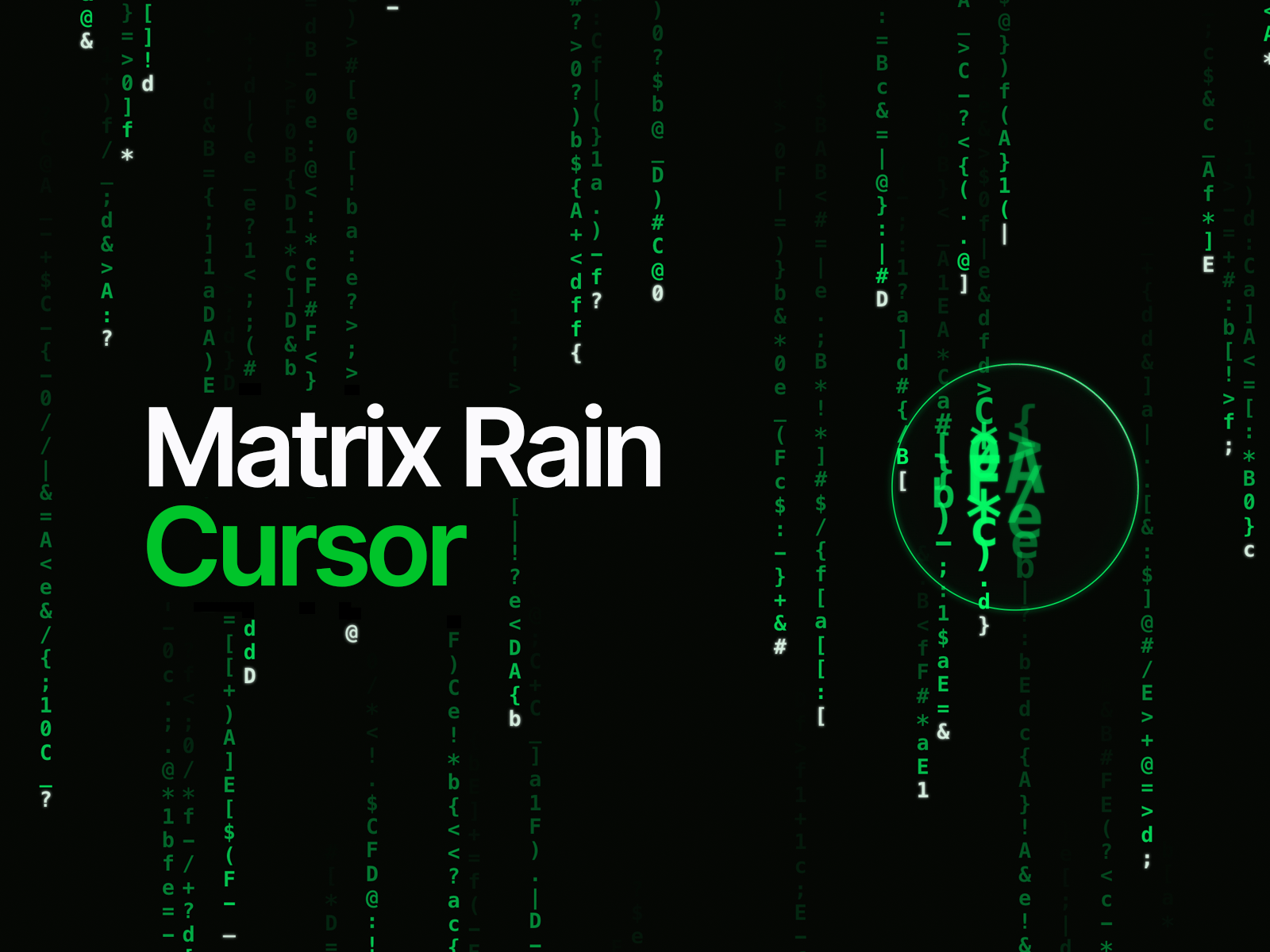 Matrix Rain Cursor