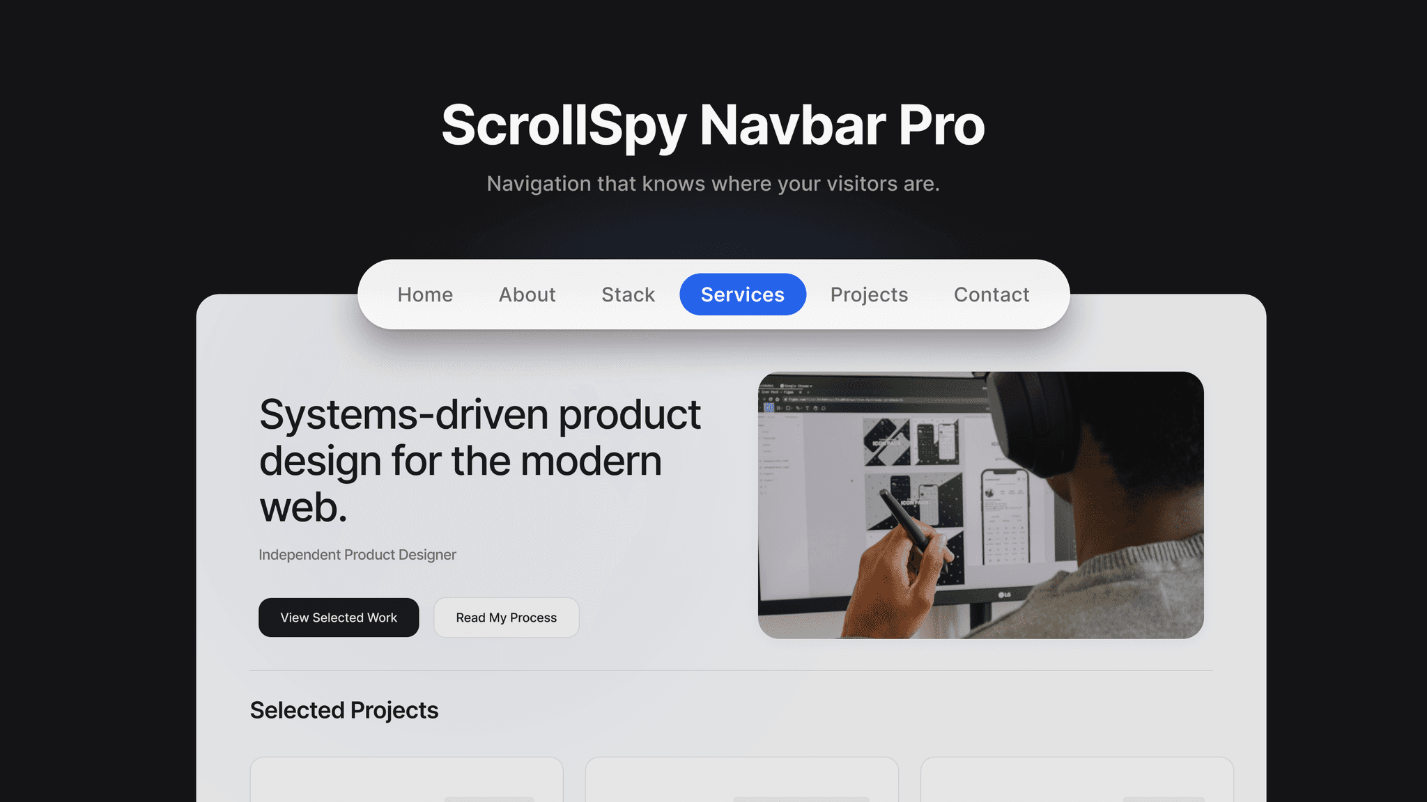 ScrollSpy Navbar Pro