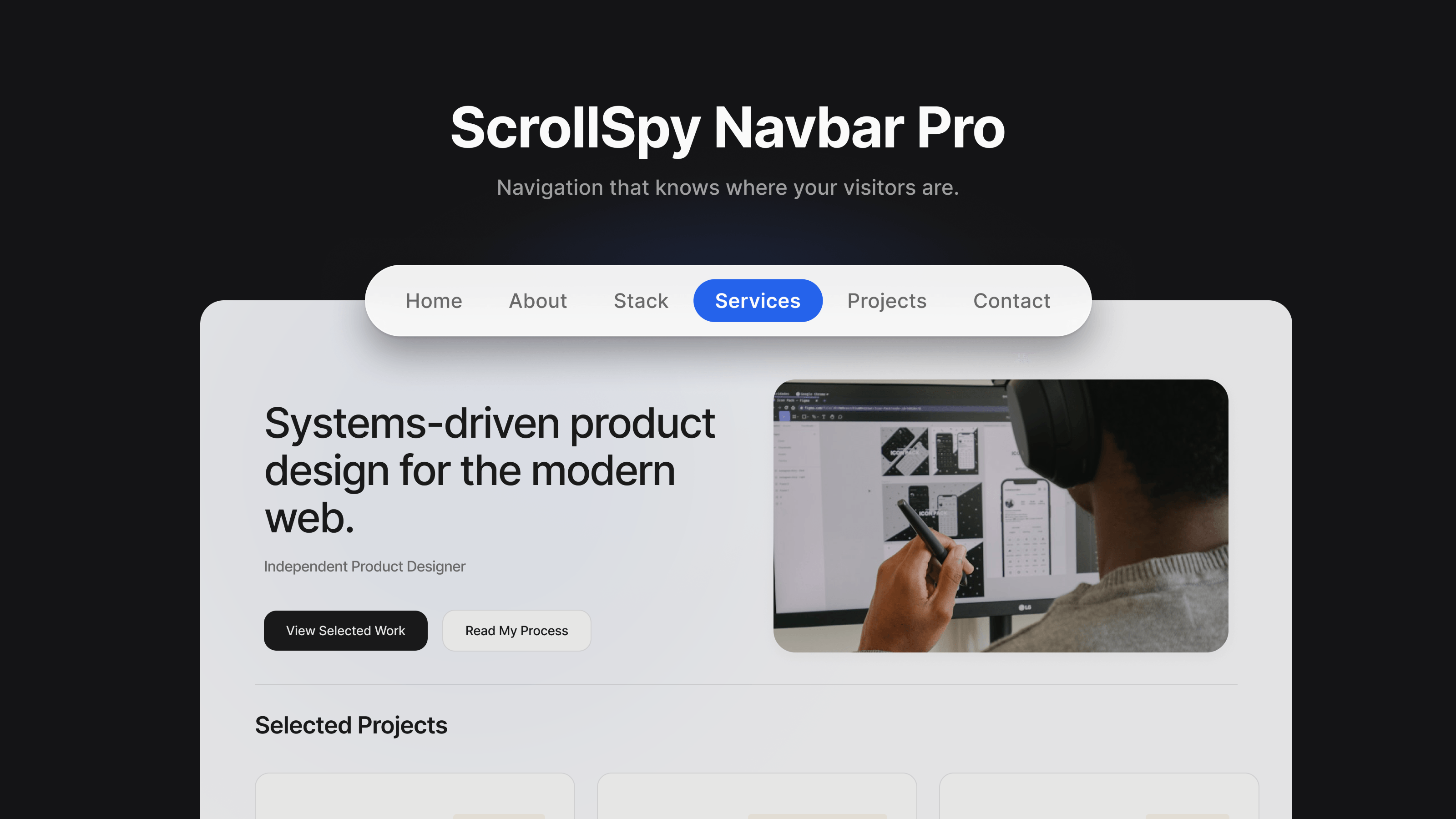 ScrollSpy Navbar Pro