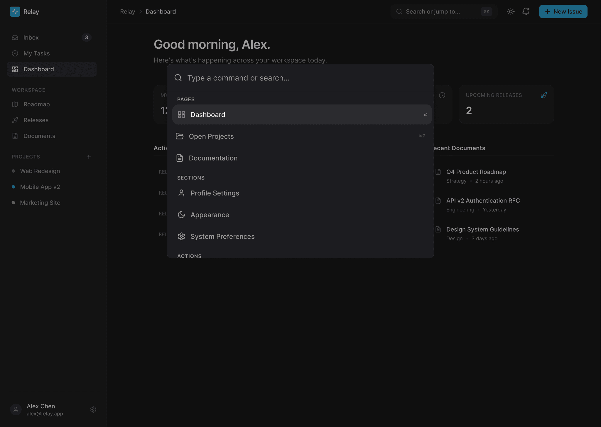 Command Bar & Search