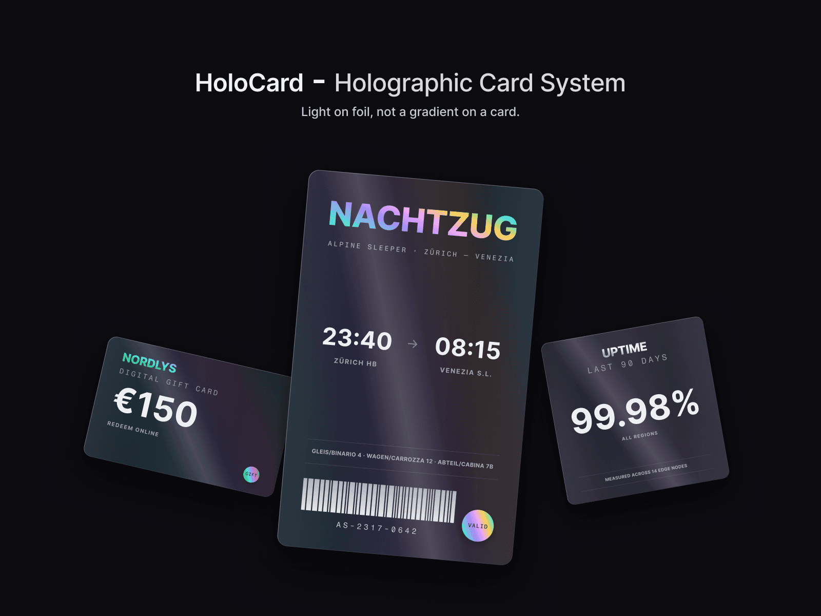 3D Tilt HoloCard