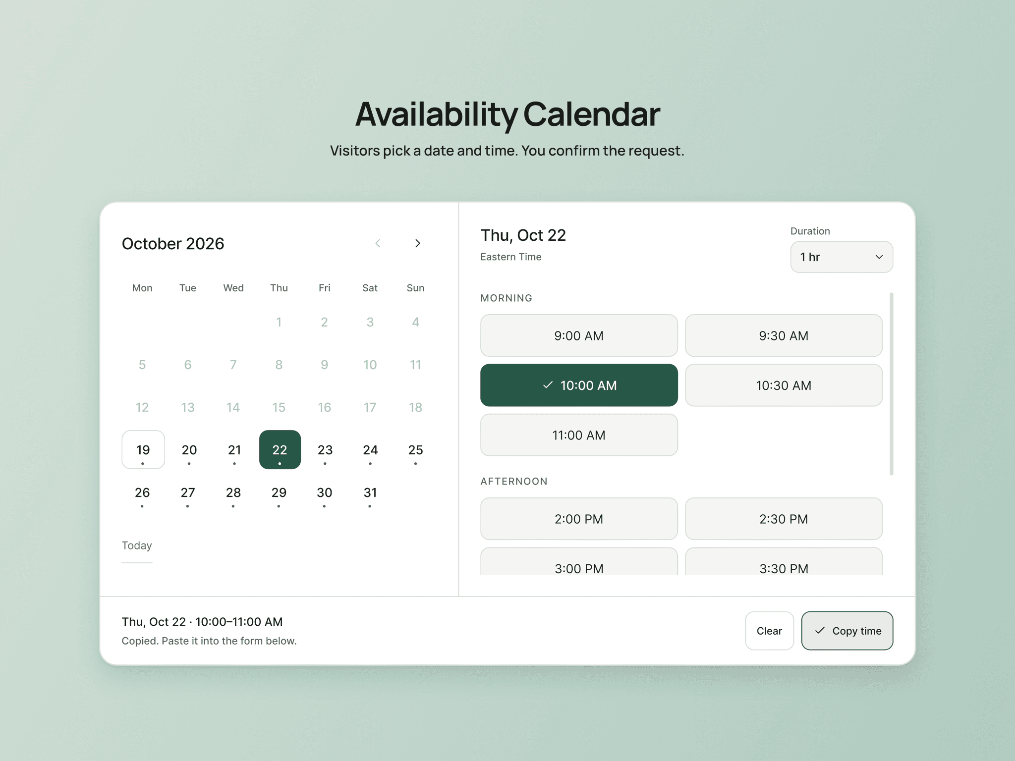 AvailabilityCalendar