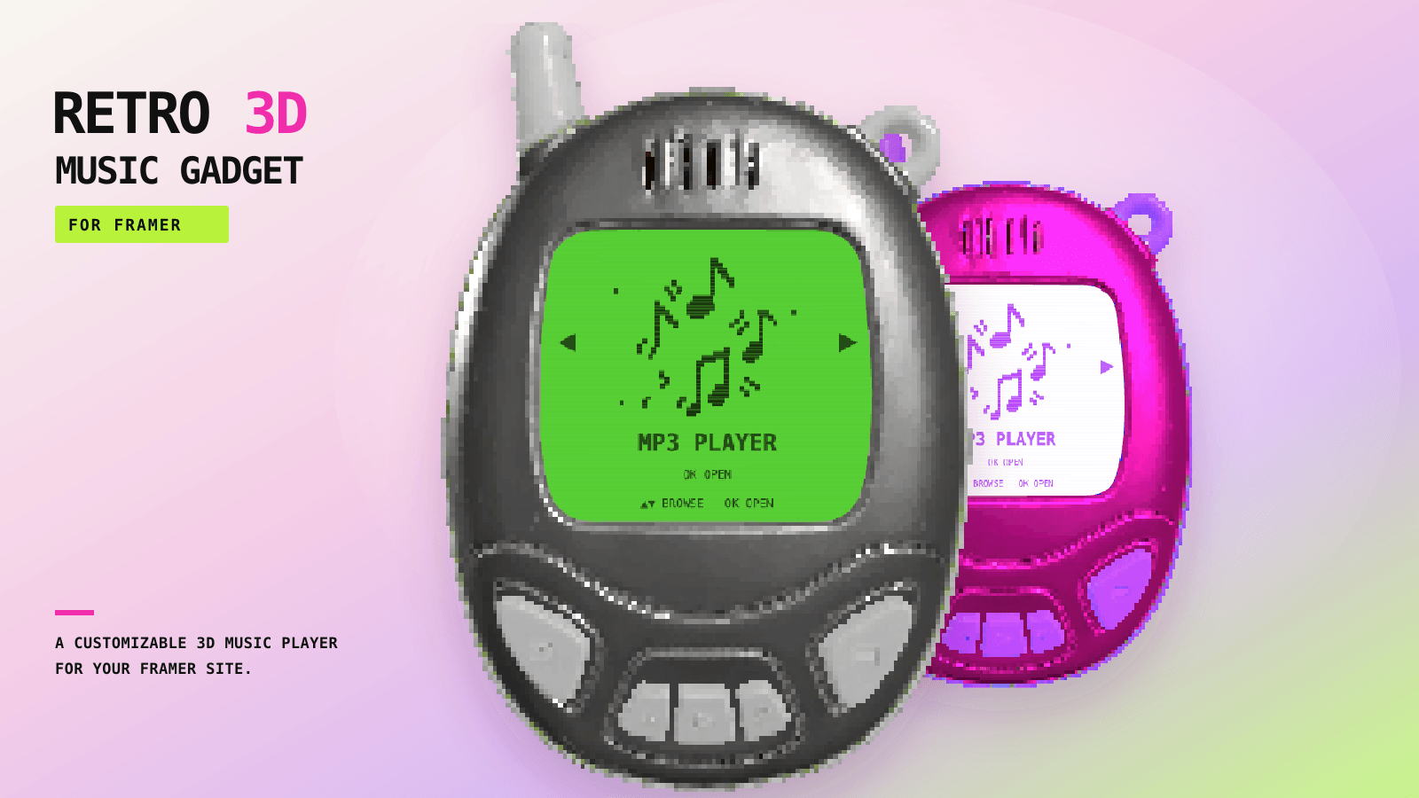 Retro 3D MP3 Gadget