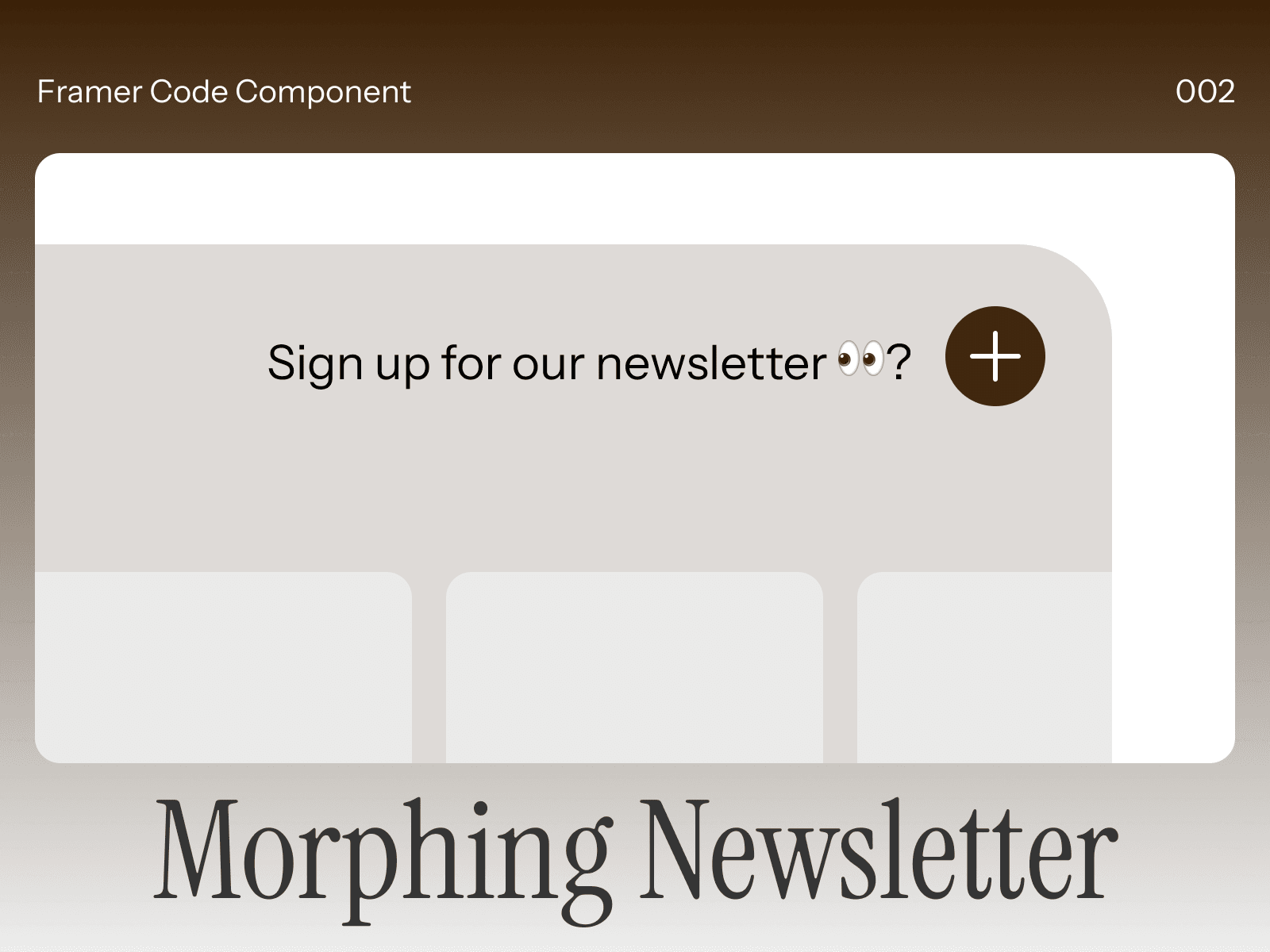 Morphing Newsletter