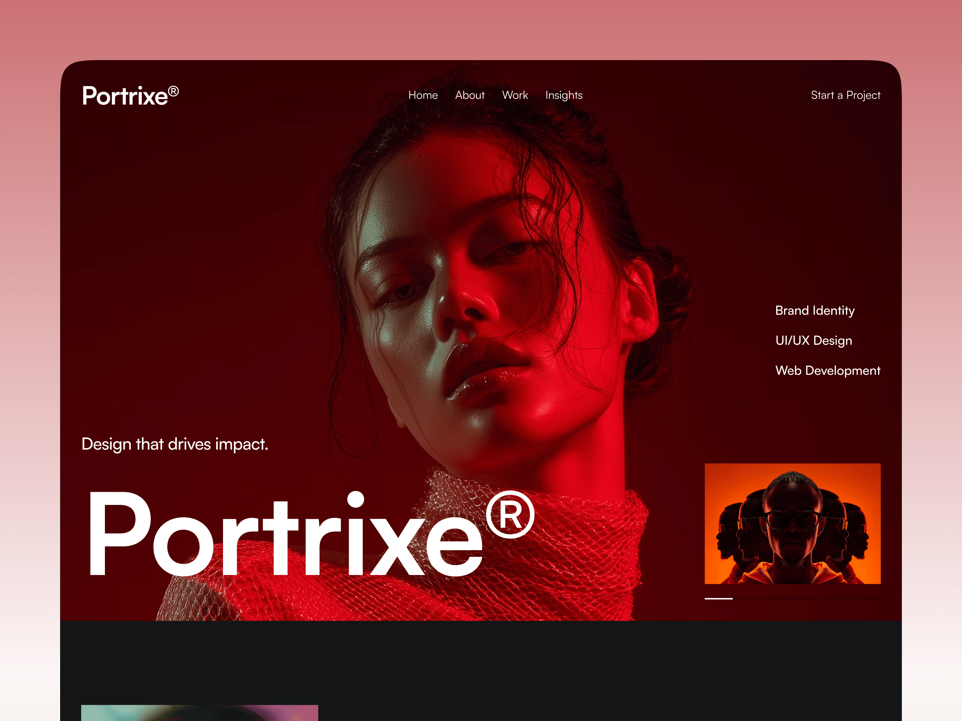 Portrixe · Personal Portfolio & AgencyPortrixe is a modern Framer template designed for personal portfolios, creative professionals, freelancers, and digital agencies to showcase projects, services, and expertise with a clean, premium design.