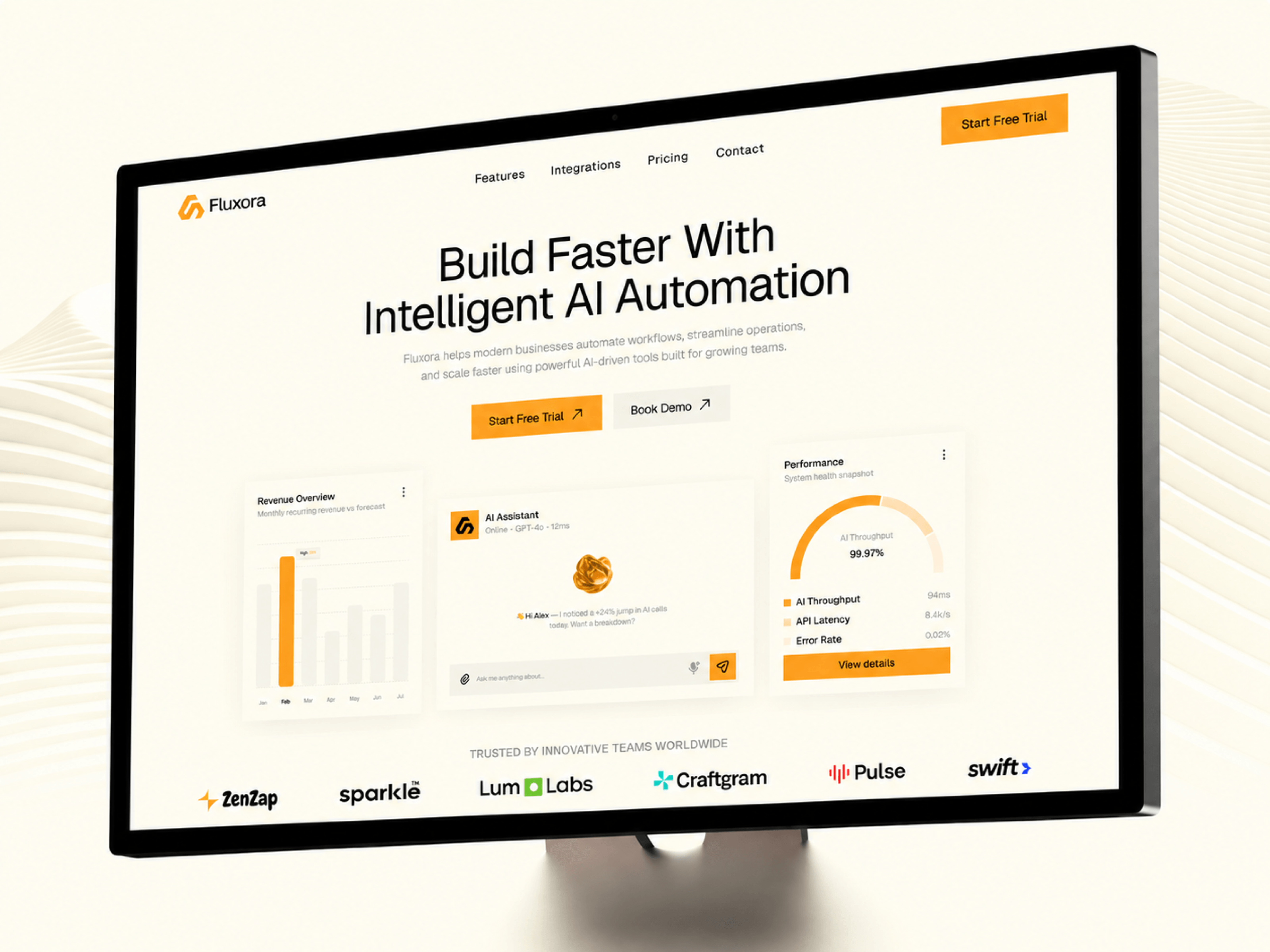 Fluxora — AI Automation SaaS Framer TemplateFluxora turns repetitive business processes into intelligent automated workflows—so your team can spend less time managing tasks and more time moving the business forward.