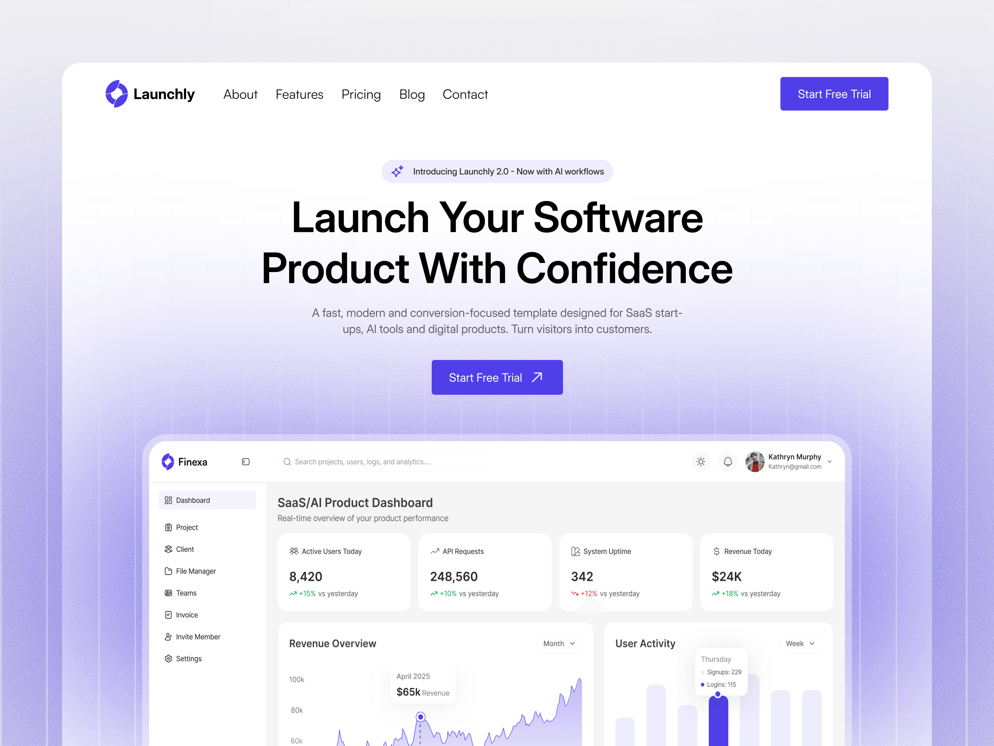 Launchly Template
