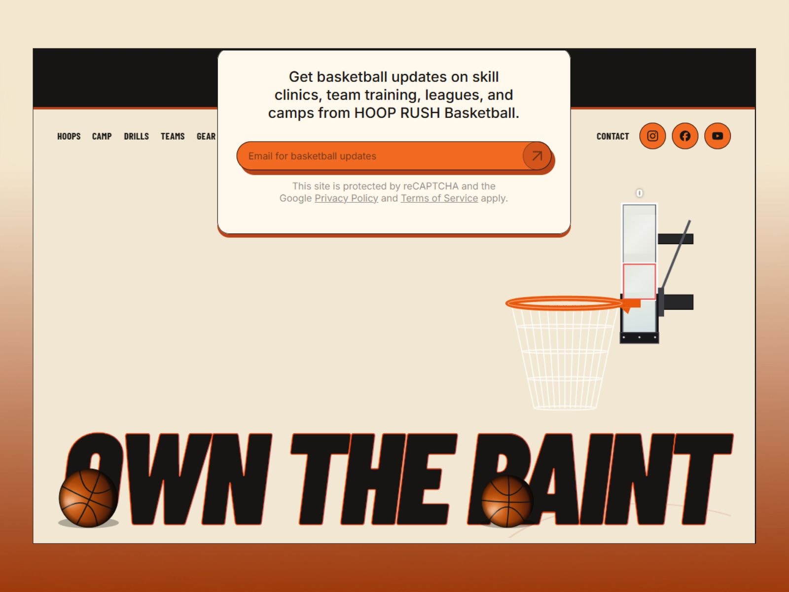 Basketball Footer