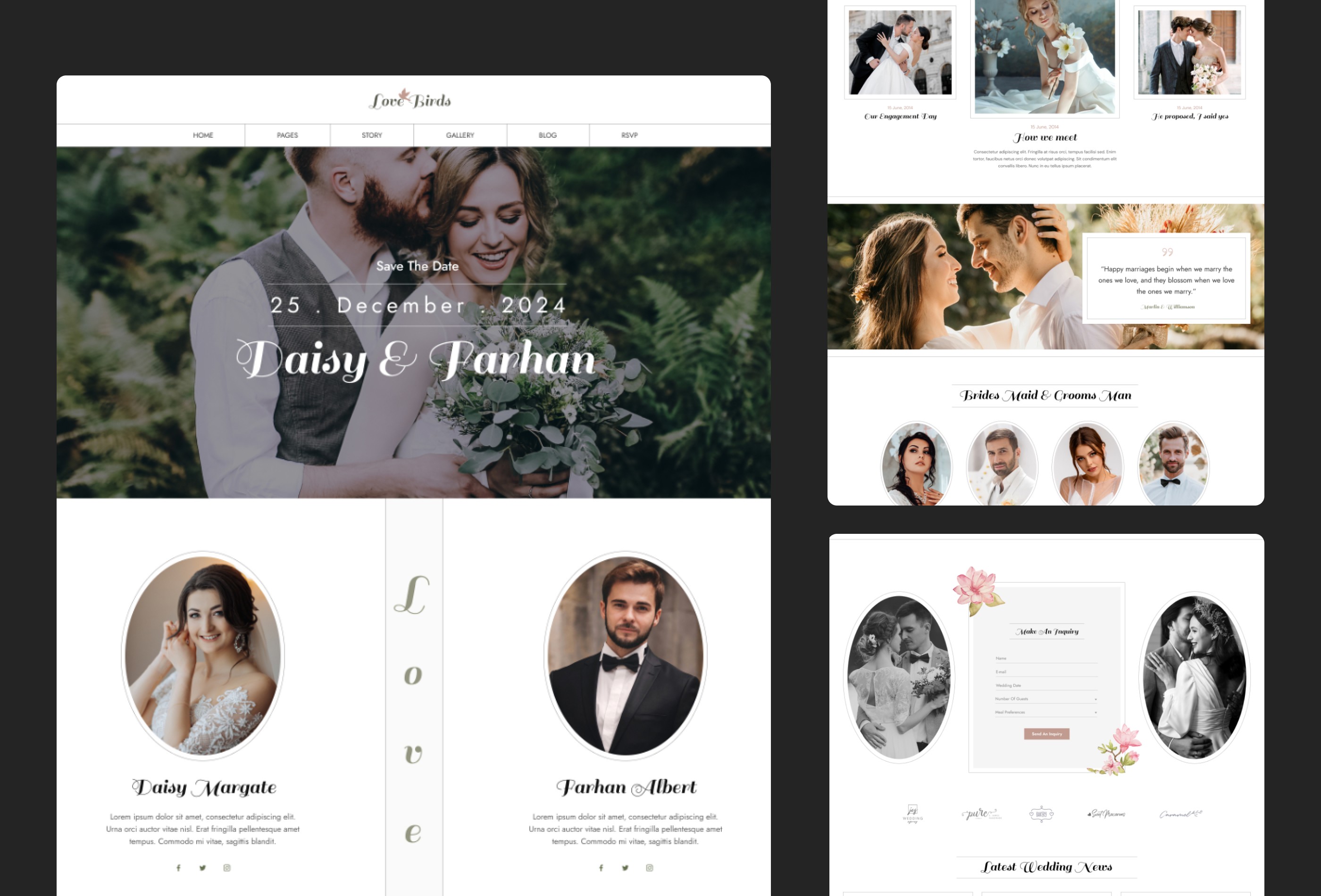 Screenshot 1 for Lovebirds, a Framer Marketplace template by Framero.