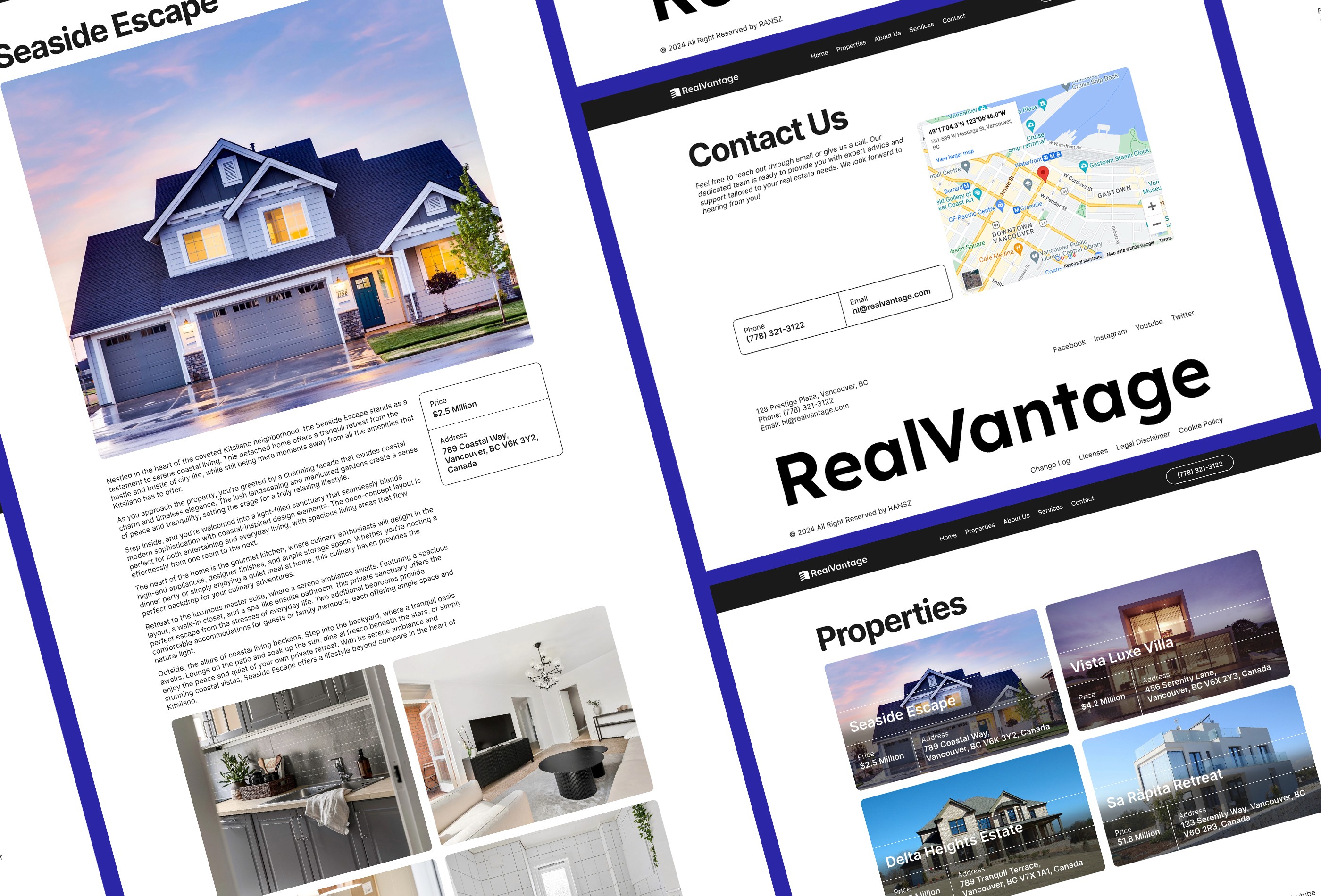 Screenshot 3 for RealVantage, a Framer Marketplace template by FramerXplore.