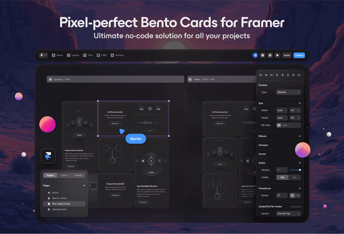 UI8 Bento Cards