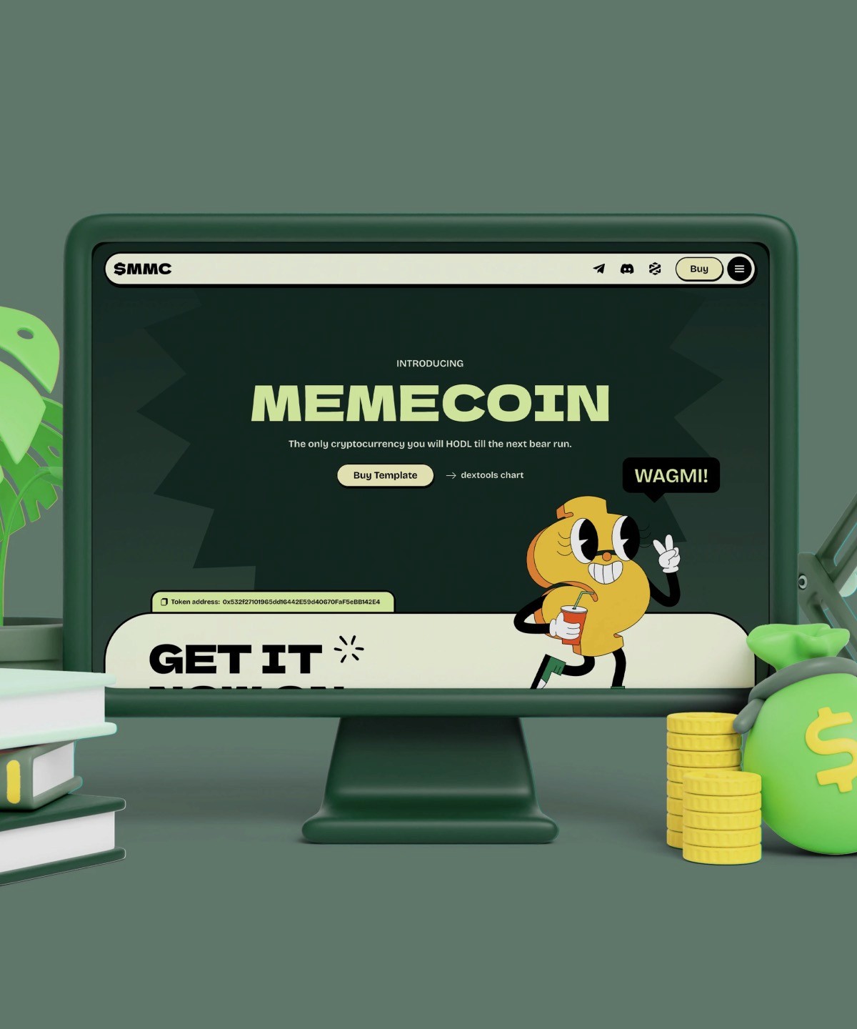 Thumbnail 1 for Memecoin, a Framer Marketplace template by Martin Hoffelder.