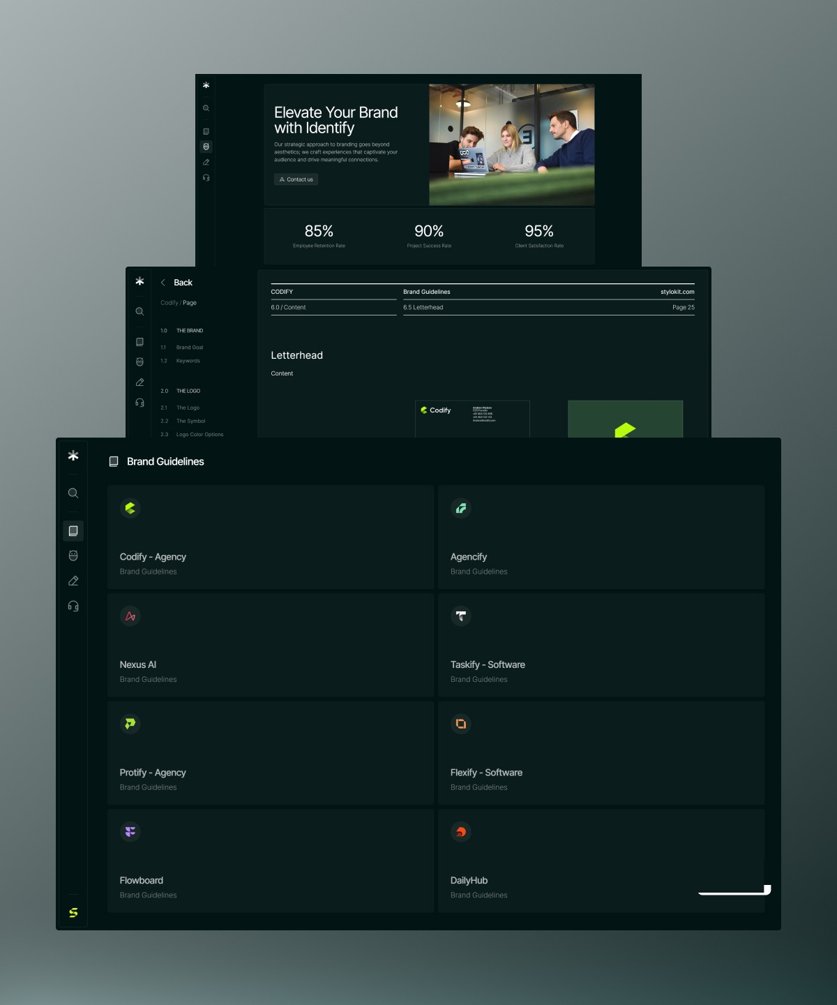 Screenshot 1 for Identify, a Framer Marketplace template by Dmytri Ivanov.