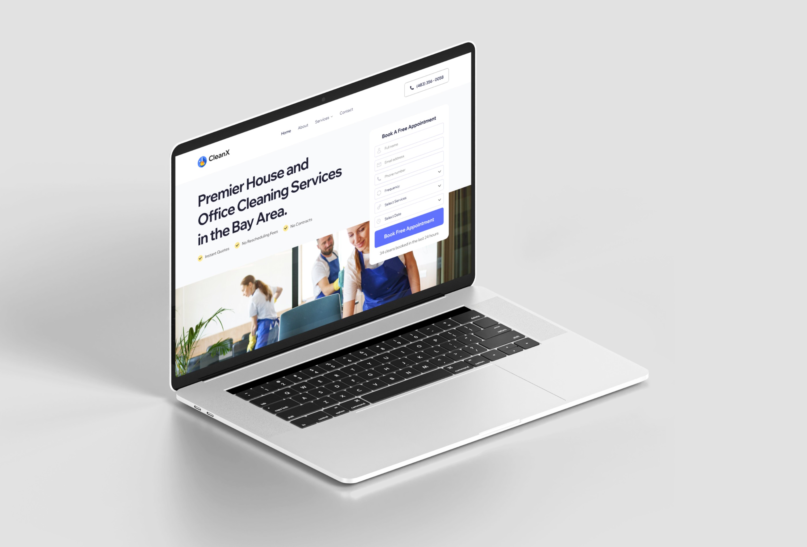 Screenshot 2 for CleanX, a Framer Marketplace template by Framerbite.
