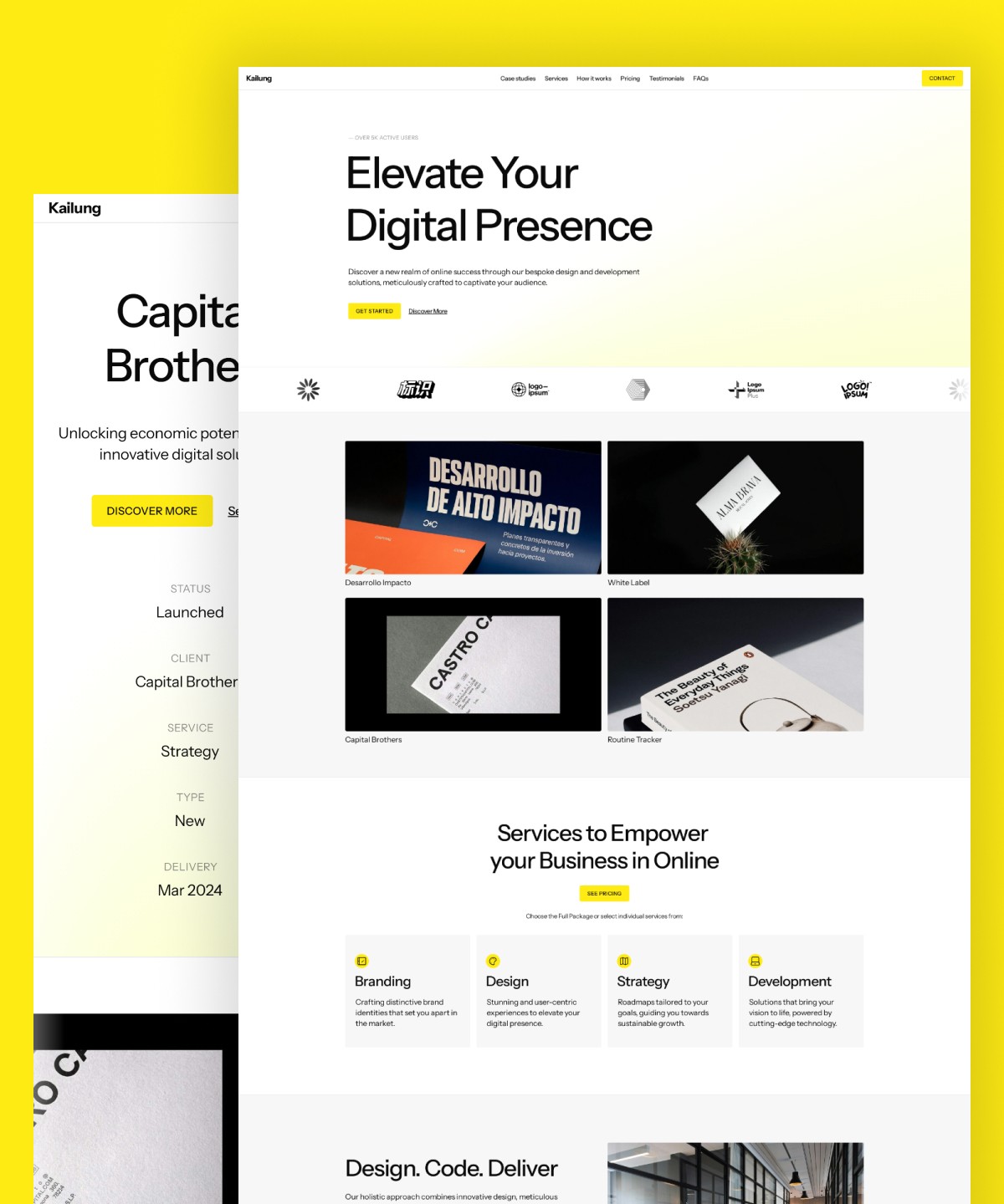 Screenshot 1 for Kailung, a Framer Marketplace template by raduc.