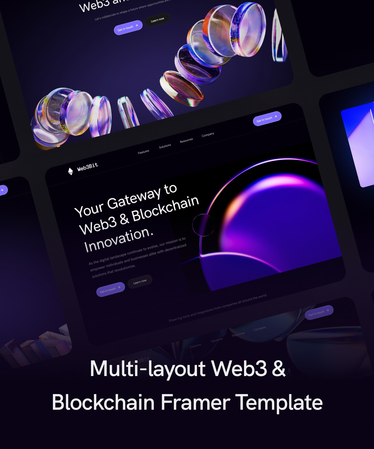 Screenshot 2 for Web3Bit, a Framer Marketplace template by Framerbite.