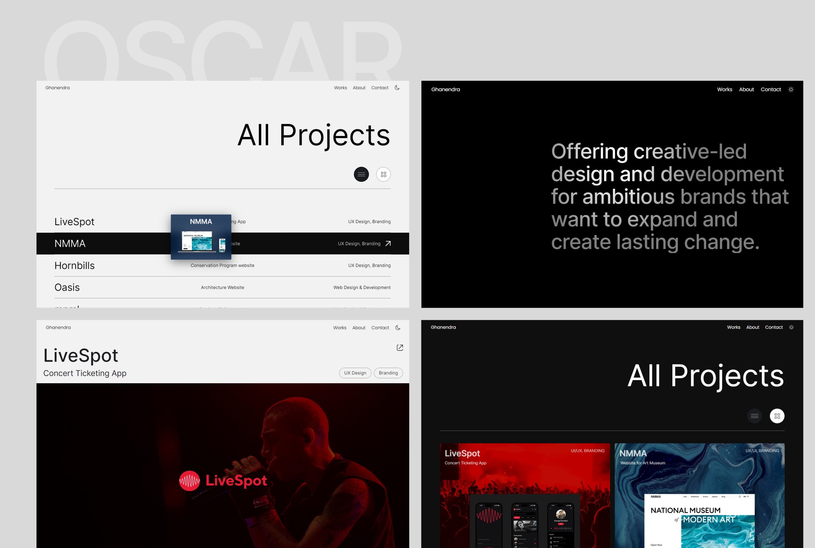 Screenshot 2 for Oscar, a Framer Marketplace template by Artside.