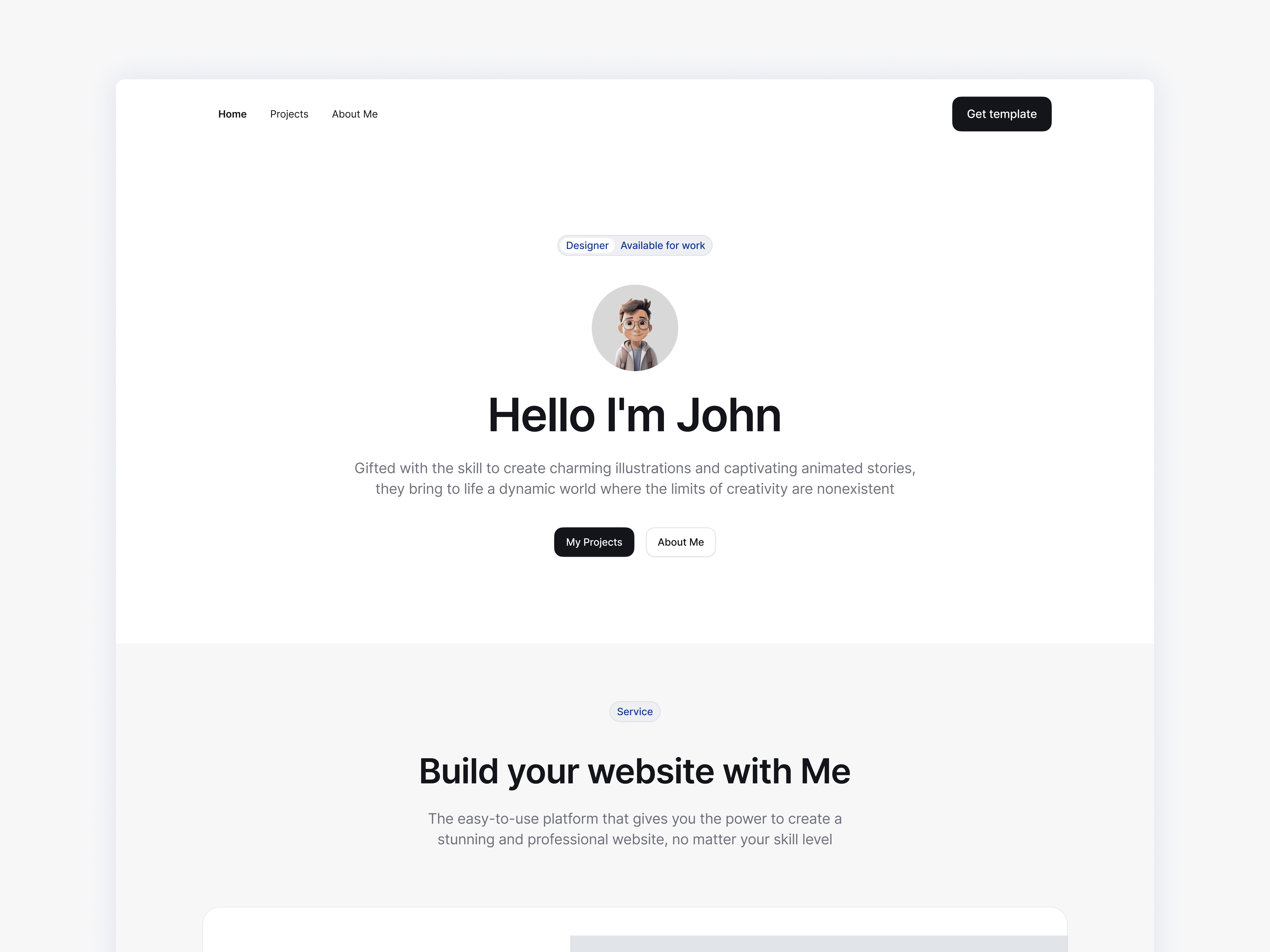 Screenshot 1 for Promofolio, a Framer Marketplace template by Akbarali.