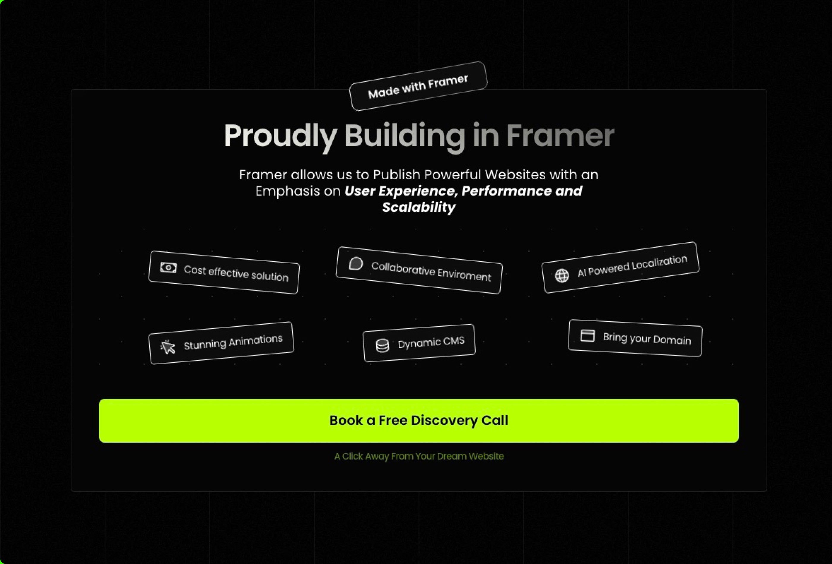 Screenshot 3 for DuduAgency, a Framer Marketplace template by Dudu.