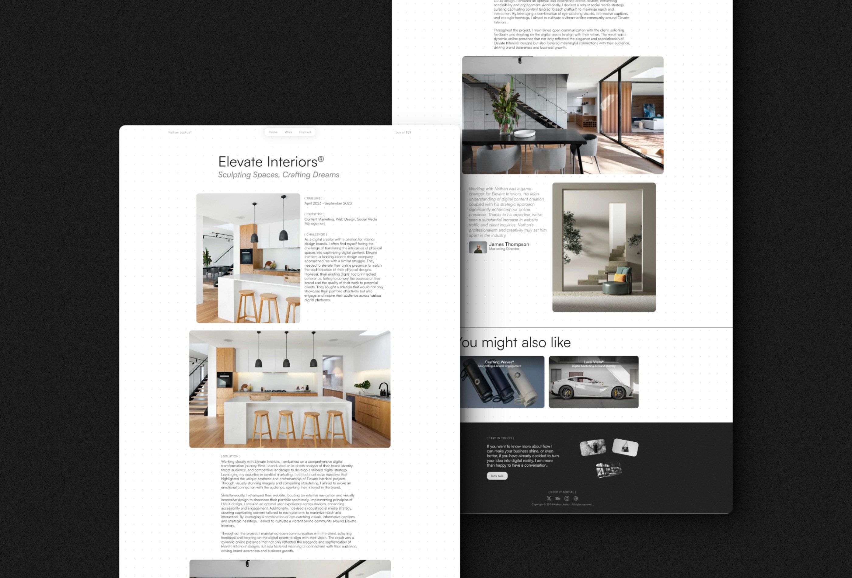 Screenshot 3 for Nuanse, a Framer Marketplace template by Draghi.