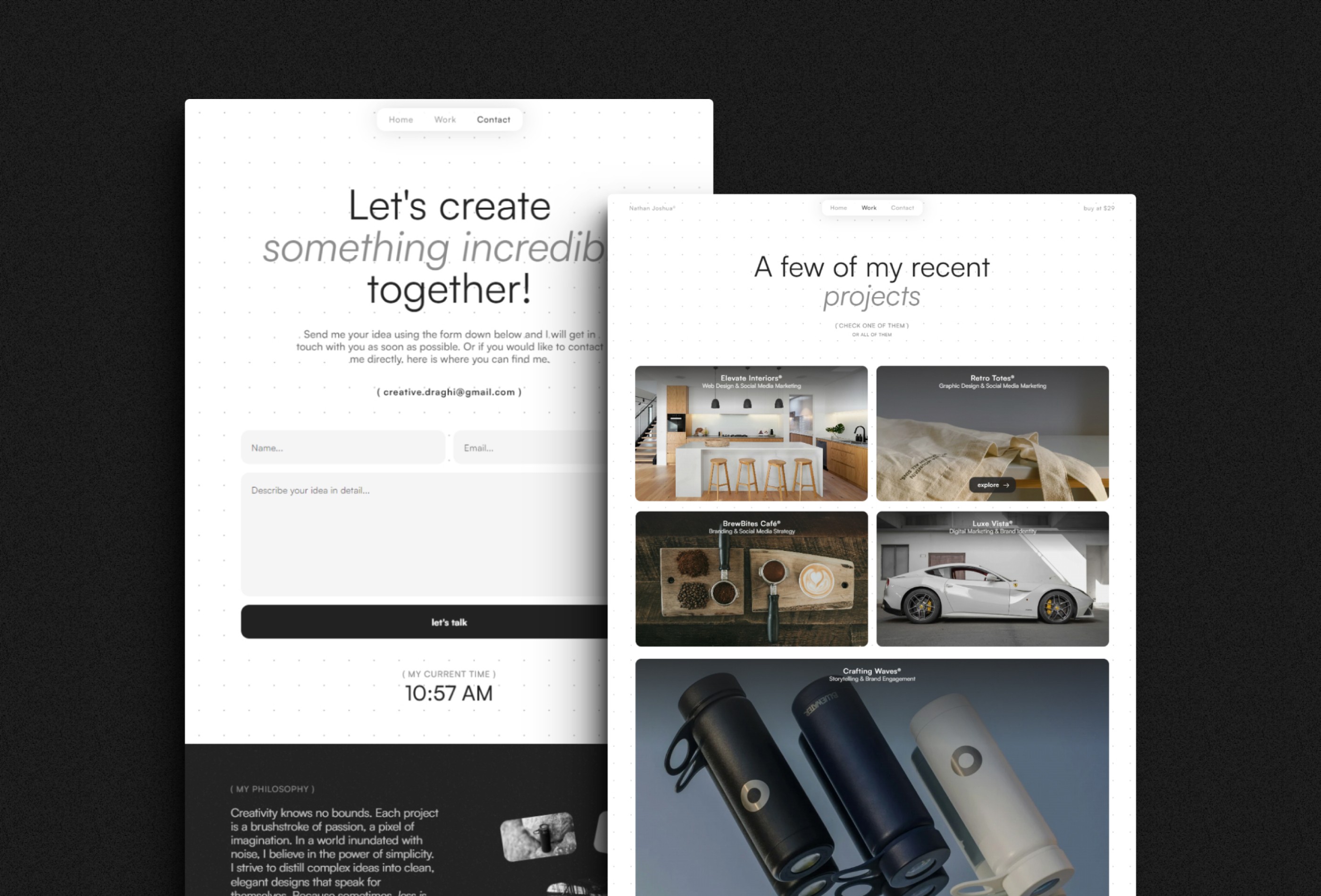 Screenshot 4 for Nuanse, a Framer Marketplace template by Draghi.