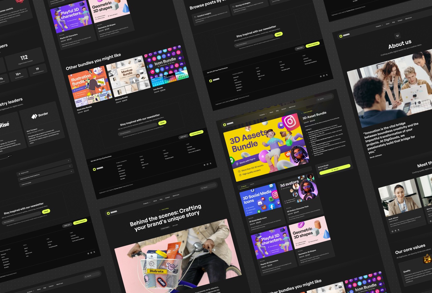 Screenshot 3 for DigiGoods, a Framer Marketplace template by Themes Chest.