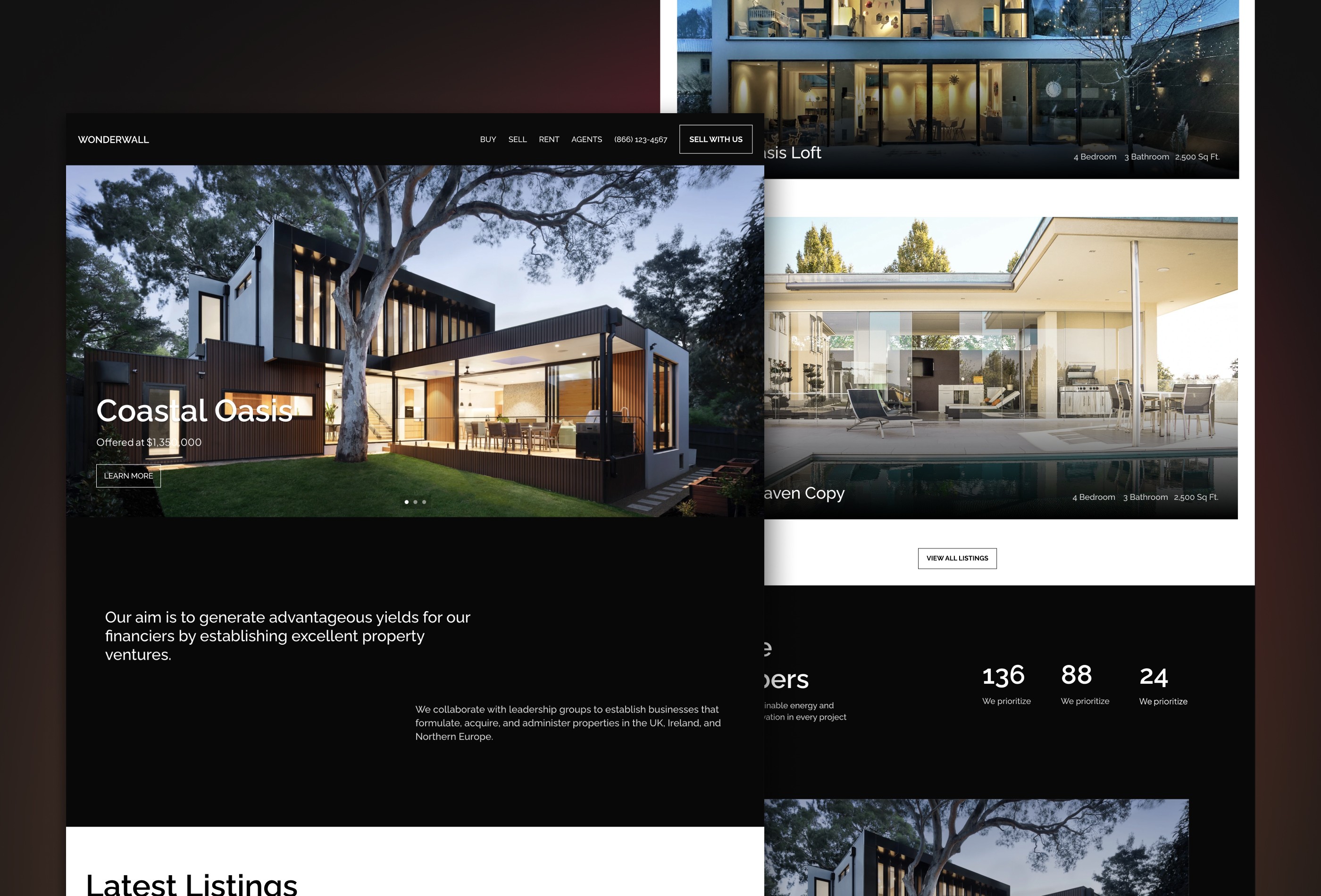Screenshot 2 for Wonderwall, a Framer Marketplace template by Selin Aydemir.
