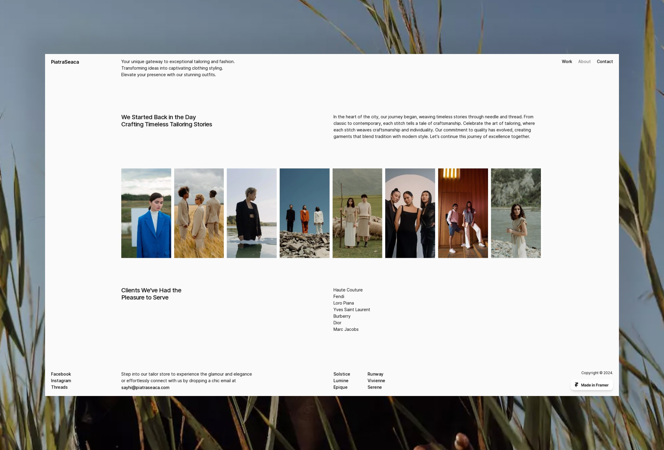 Screenshot 3 for PiatraSeaca, a Framer Marketplace template by raduc.