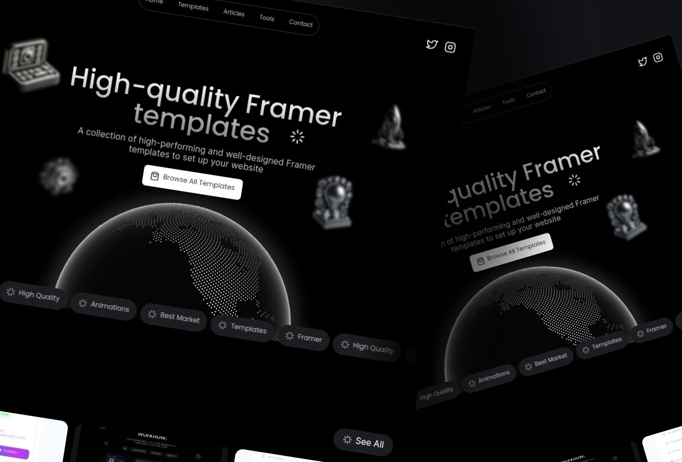 Screenshot 1 for Genkit, a Framer Marketplace template by jodysaptra.