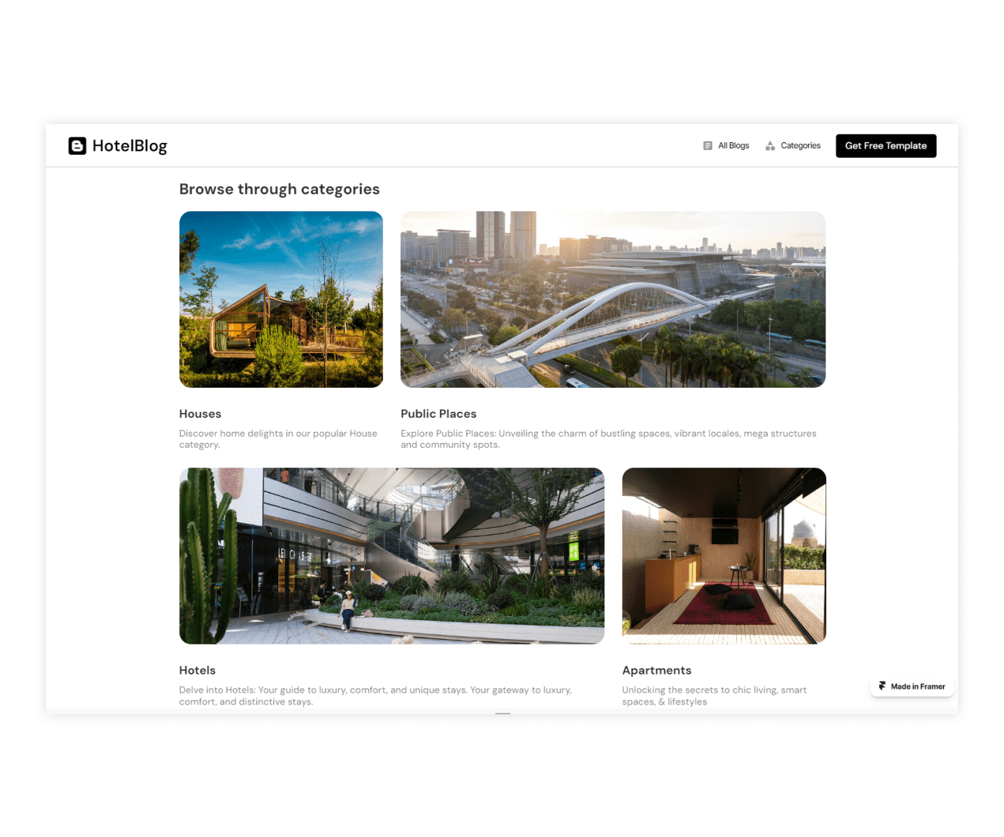 Screenshot 3 for HotelBlog, a Framer Marketplace template by Goodspeed.