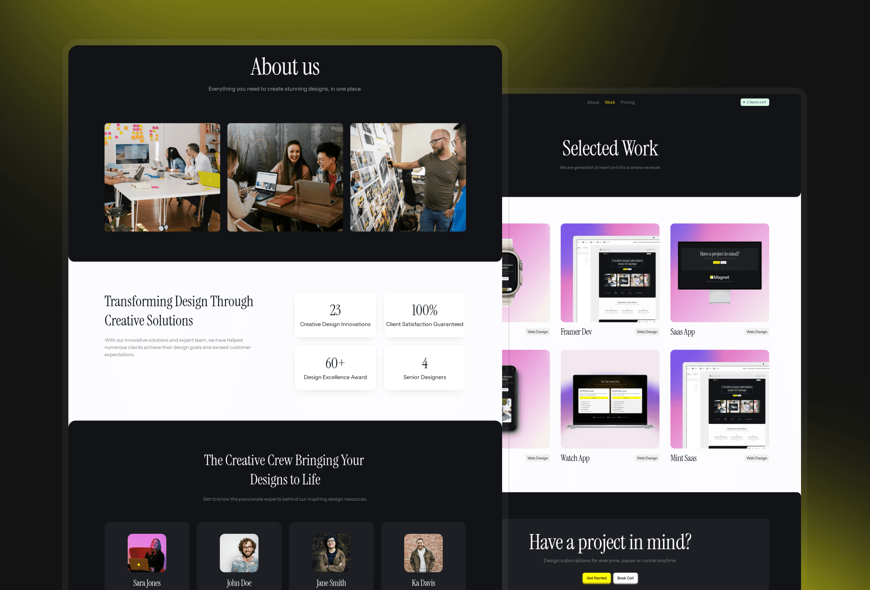 Screenshot 4 for Magnet, a Framer Marketplace template by Ninja Designs.