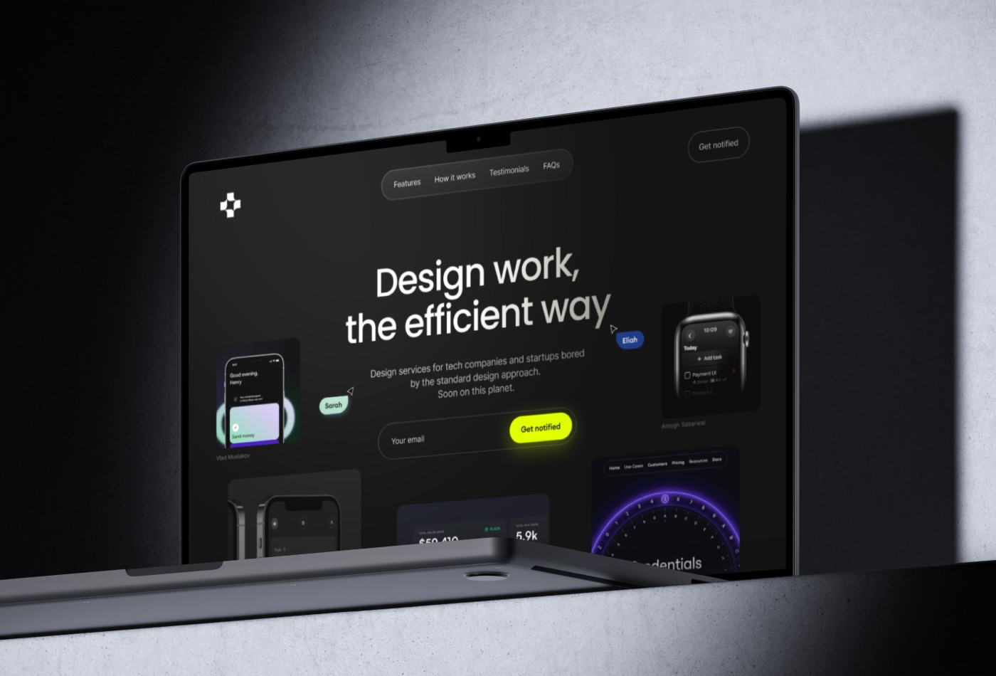 Screenshot 1 for Atomic, a Framer Marketplace template by Andrea Montini.