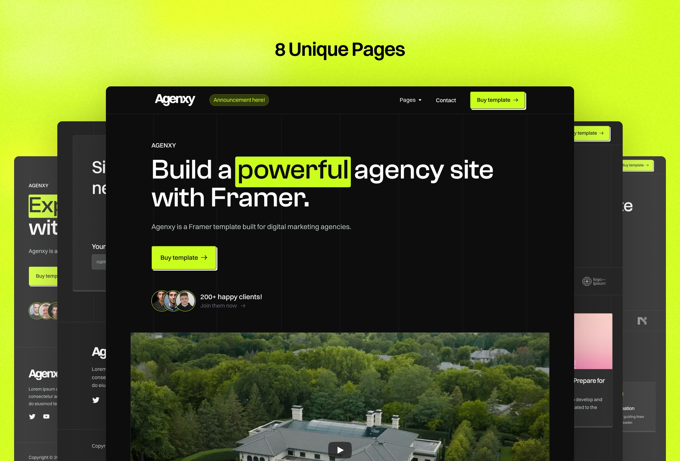 Screenshot 4 for Agenxy, a Framer Marketplace template by Wize.