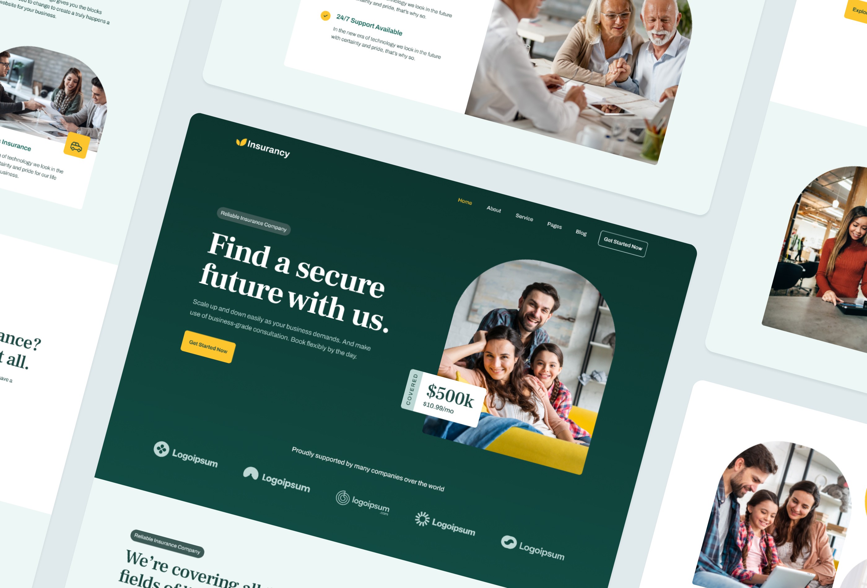 Screenshot 3 for Insurancy, a Framer Marketplace template by Framerbite.