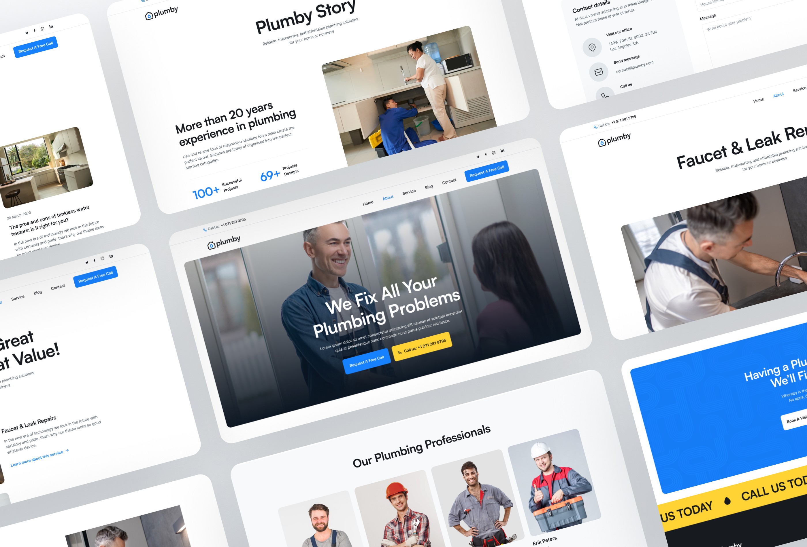 Screenshot 1 for Plumby, a Framer Marketplace template by Framerbite.