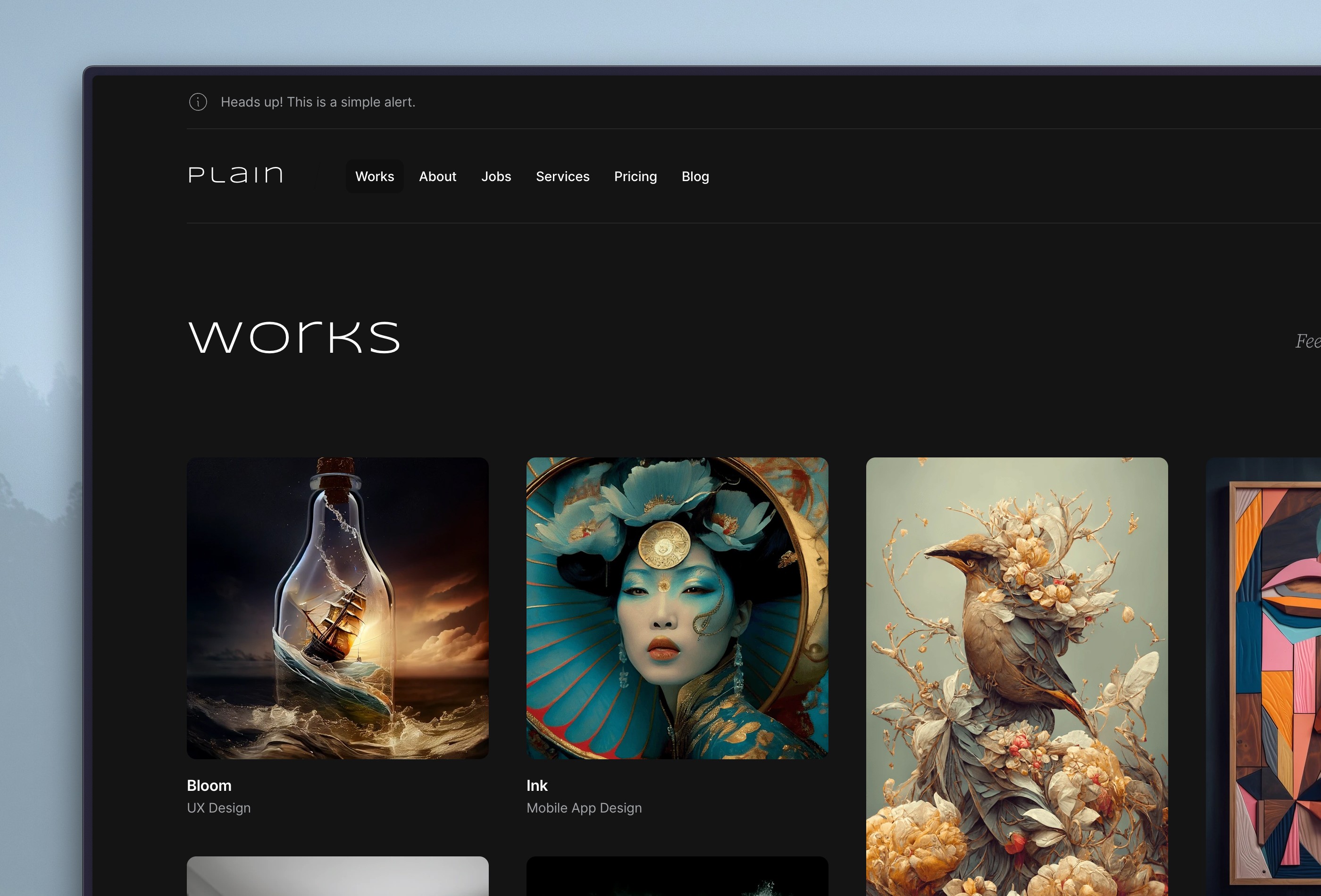 Screenshot 4 for Plain, a Framer Marketplace template by Huseyin Emanet.