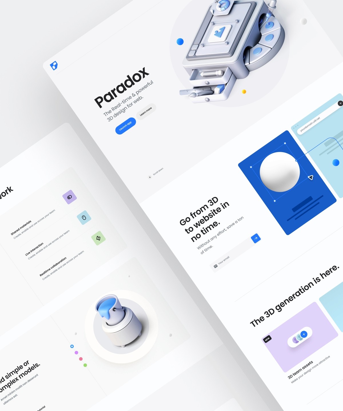 Screenshot 1 for Paradox, a Framer Marketplace template by UI8.