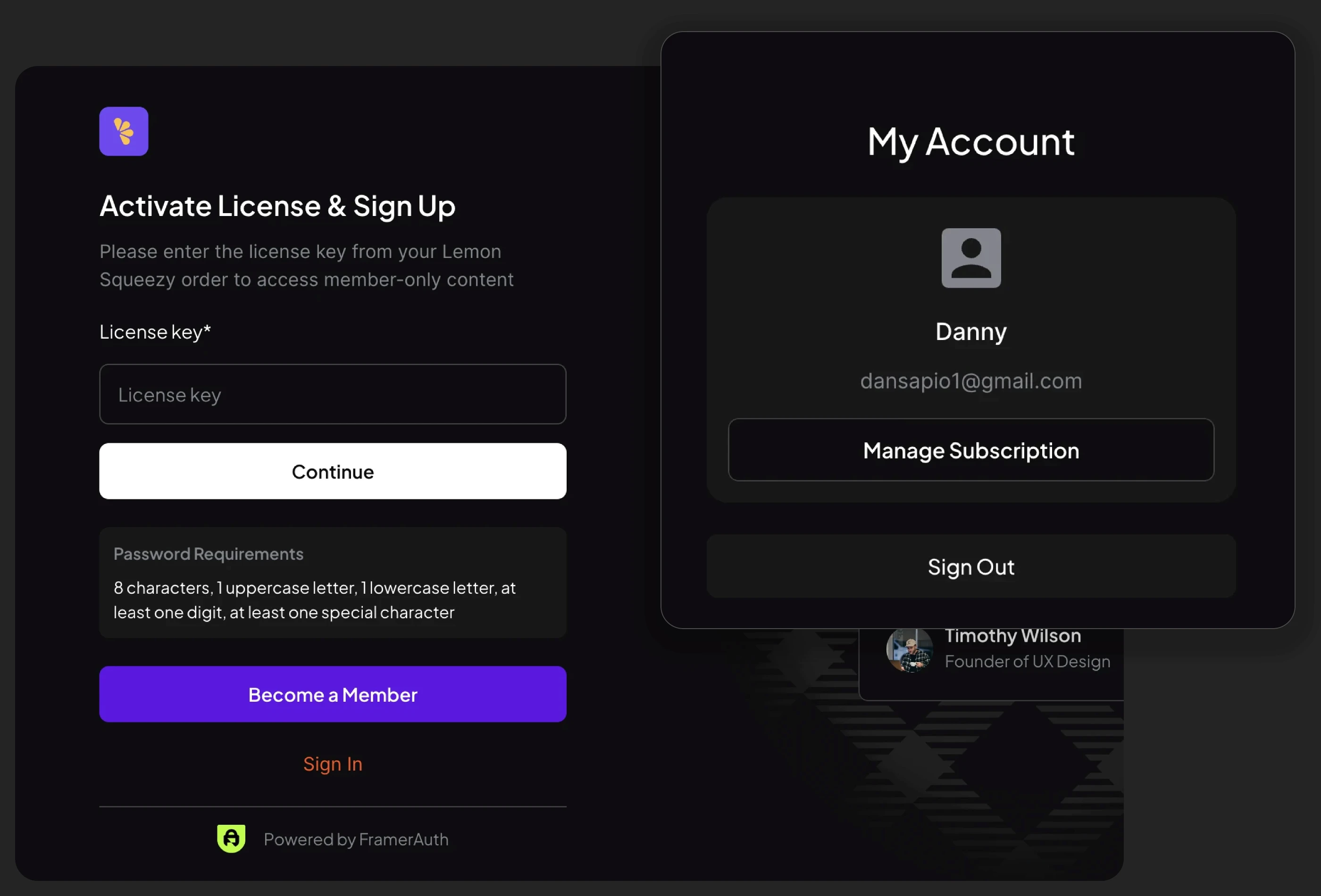Screenshot 3 for Designer Hub, a Framer Marketplace template by Danny Sapio.