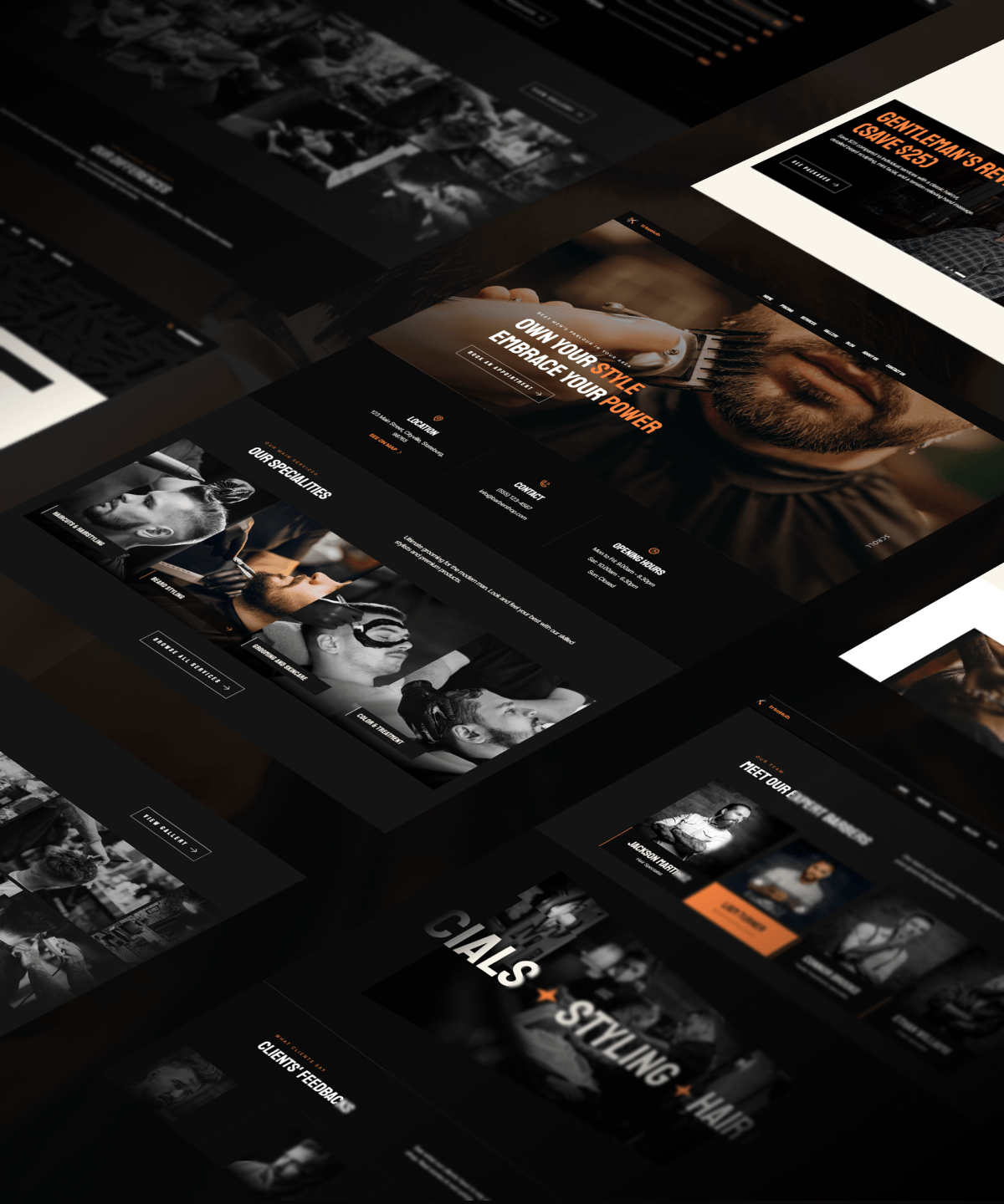 Screenshot 1 for Barber , a Framer Marketplace template by Real Mehedi.