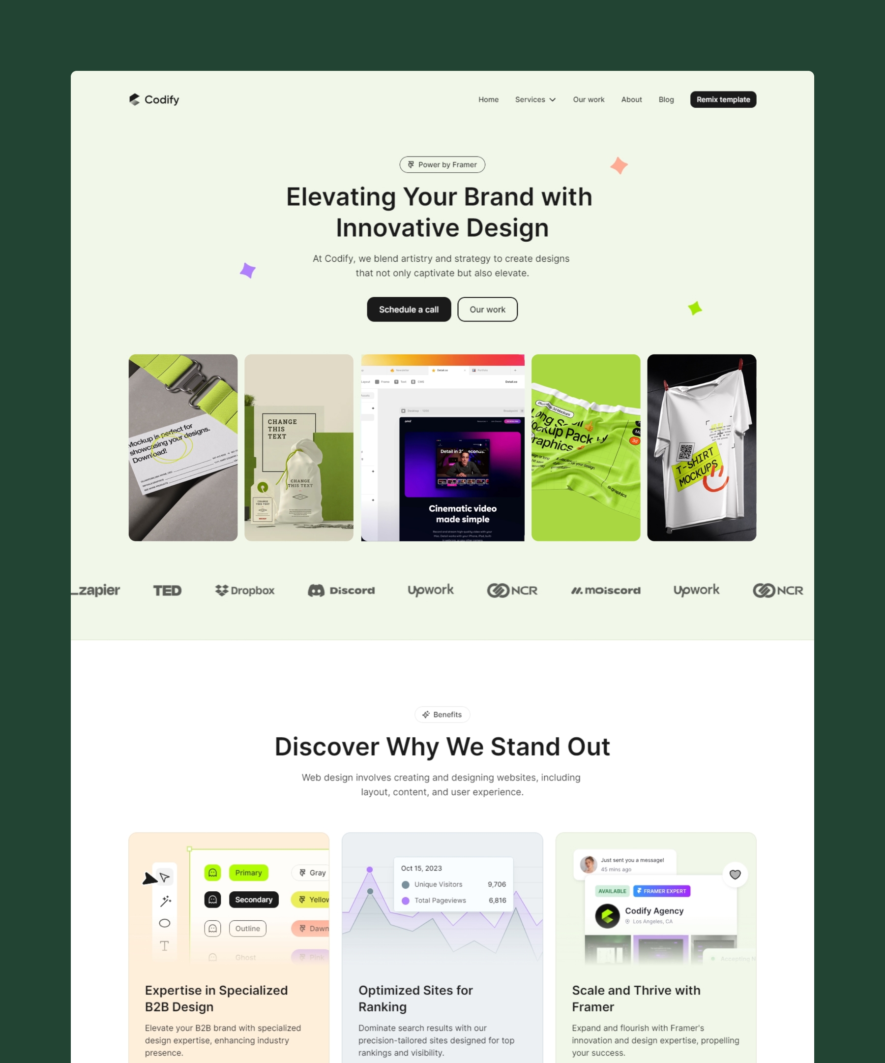 Screenshot 1 for Codify, a Framer Marketplace template by Dmytri Ivanov.