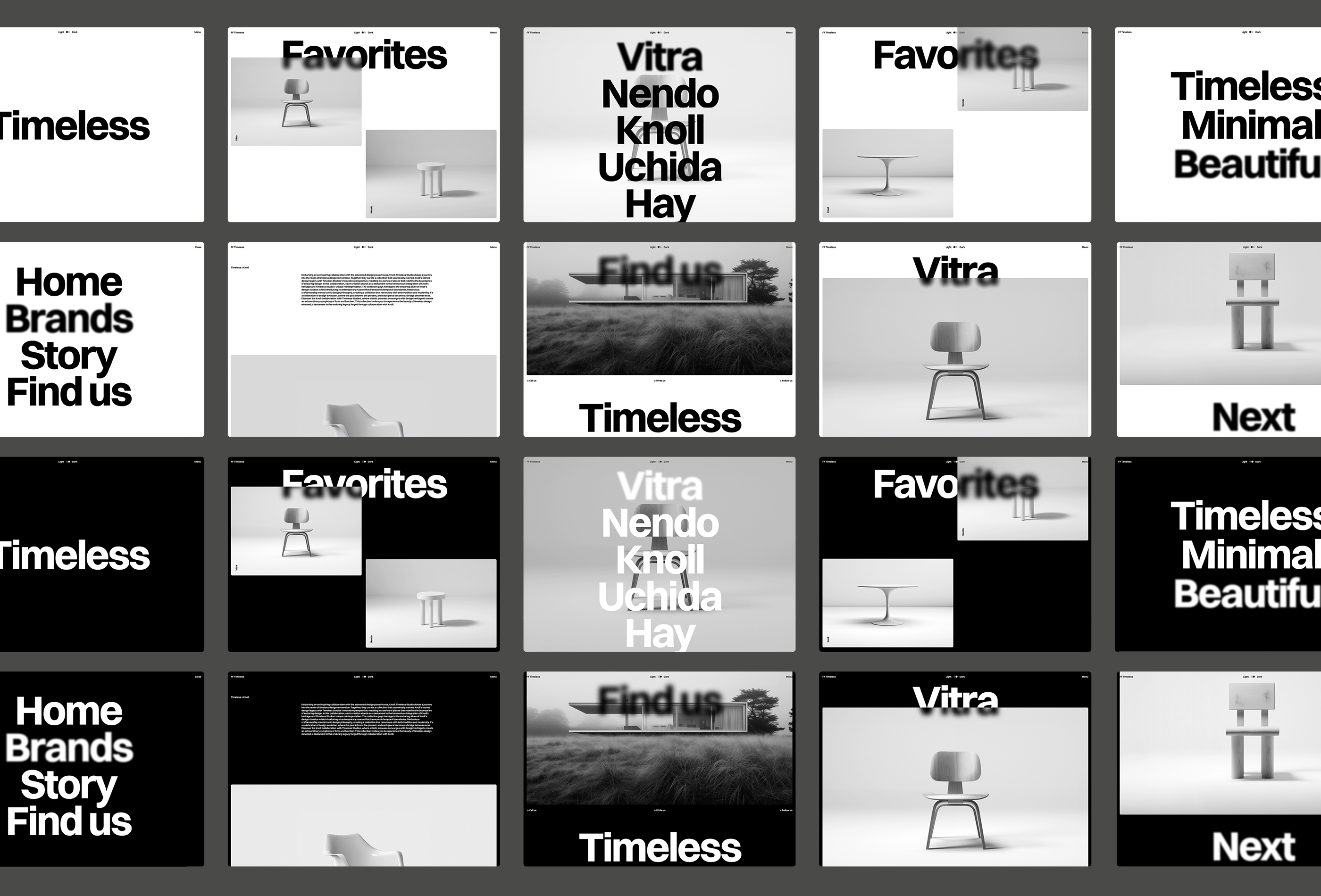 Screenshot 2 for FF Timeless, a Framer Marketplace template by Favorit × Frame.